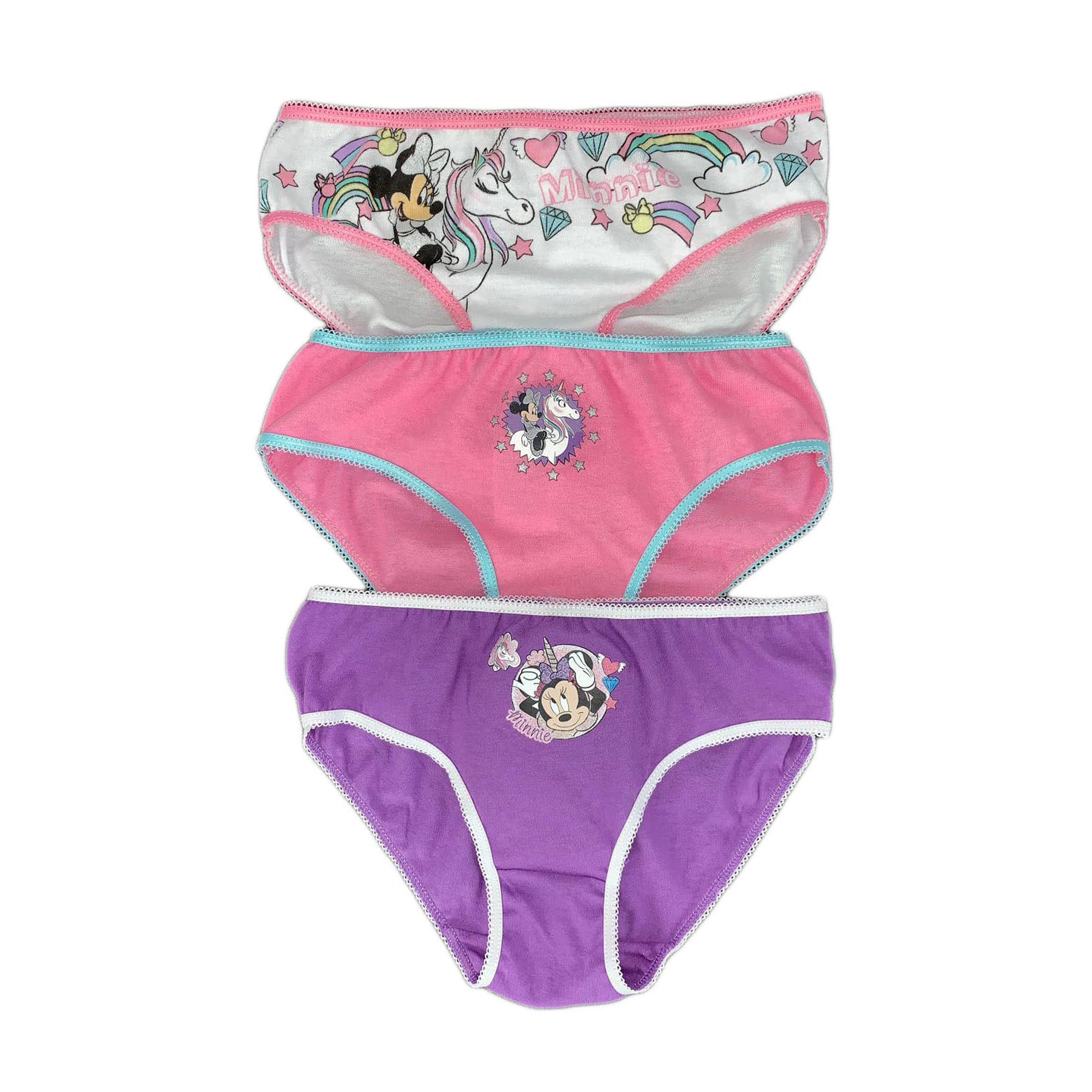 Disney Minnie briefs 3pcs printed cotton panties for girls