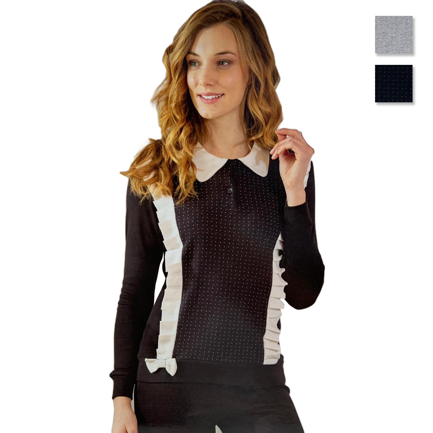 Pigiama donna ragazza lungo in caldo cotone Character in taglie da S a L 1239