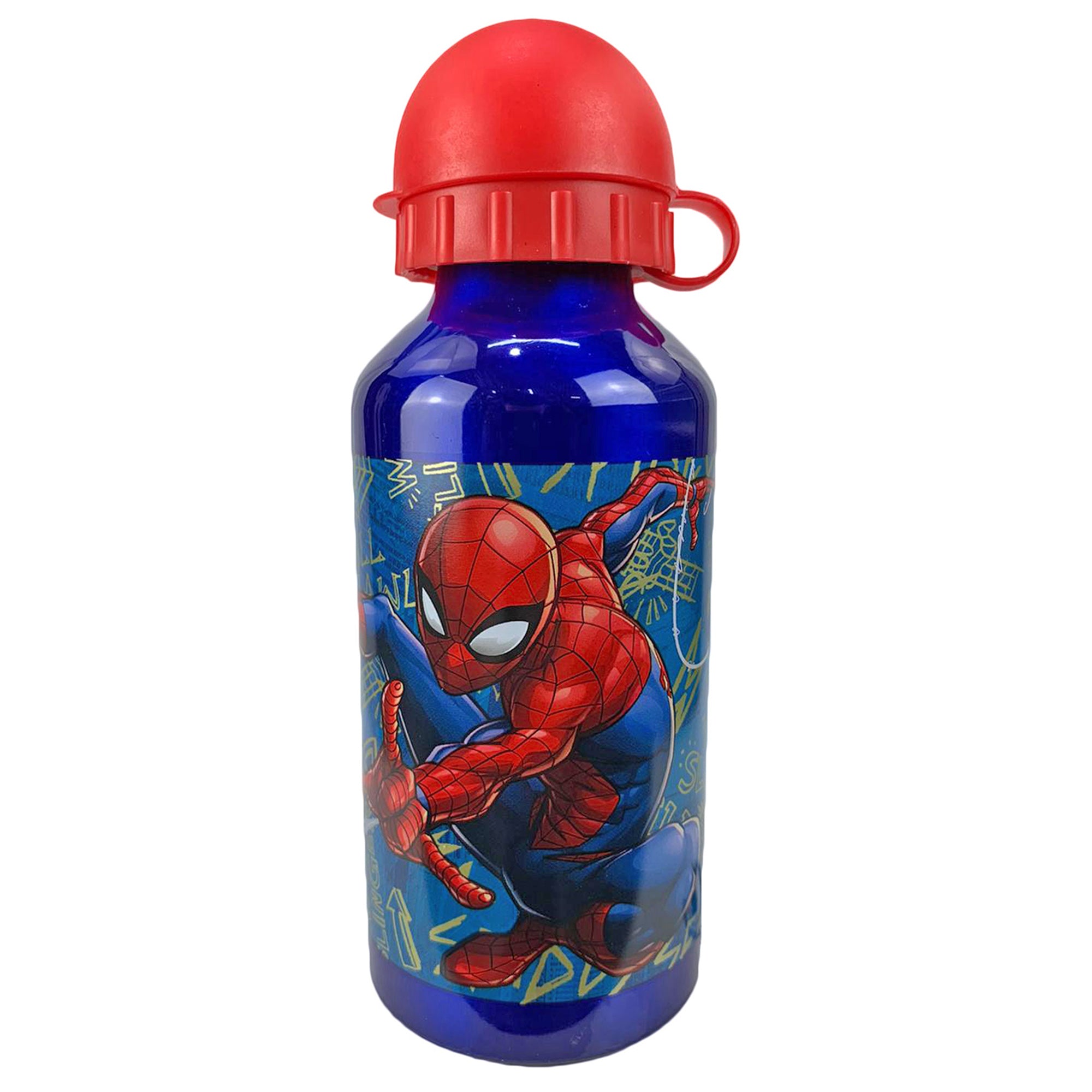 Borraccia Marvel Spiderman bottiglia in allumino con beccuccio 400 ml
