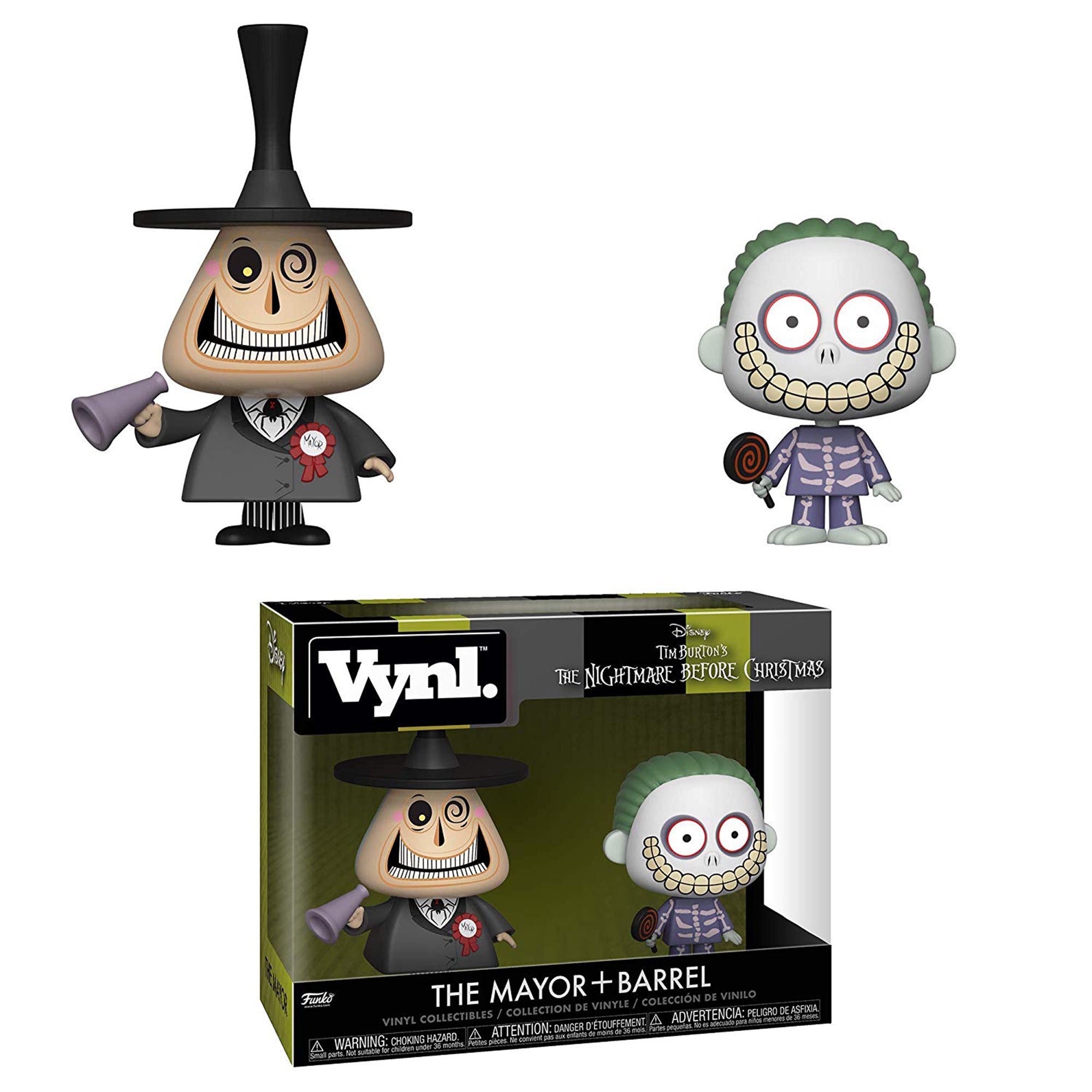 Funko Vynl Disney Nightmare before Christmas figura vinile Mayor + Barrel 1760