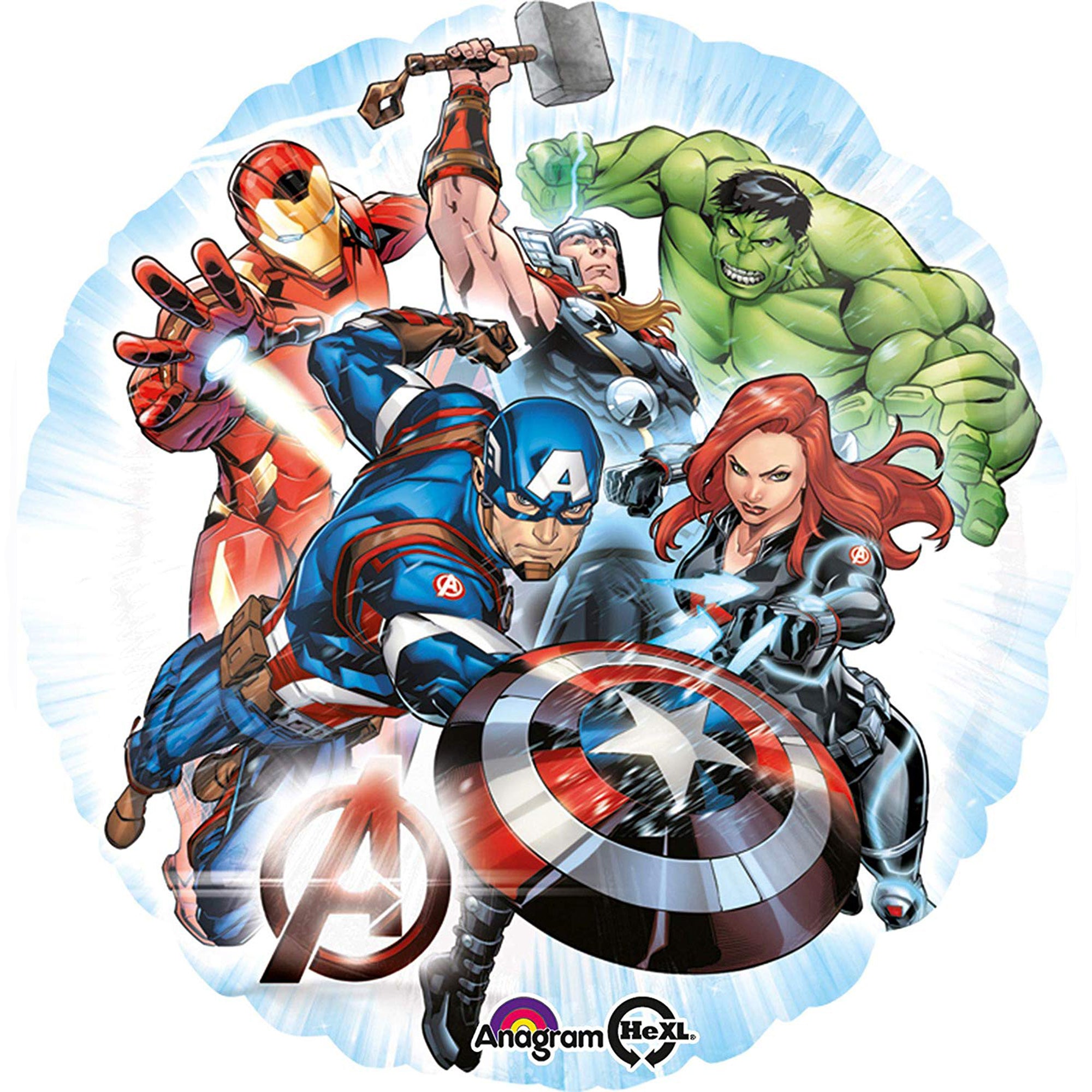 Pallone foil per feste di compleanno Marvel Avengers decorazioni party