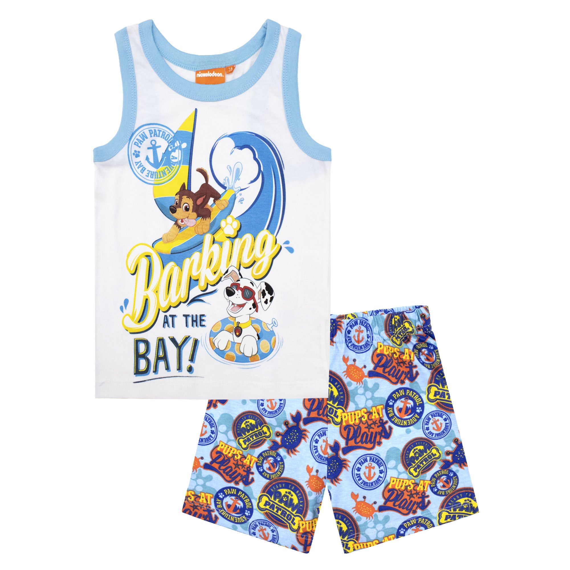 Pigiama bambino Paw Patrol Canotta e pantaloncino in cotone stampato 1832