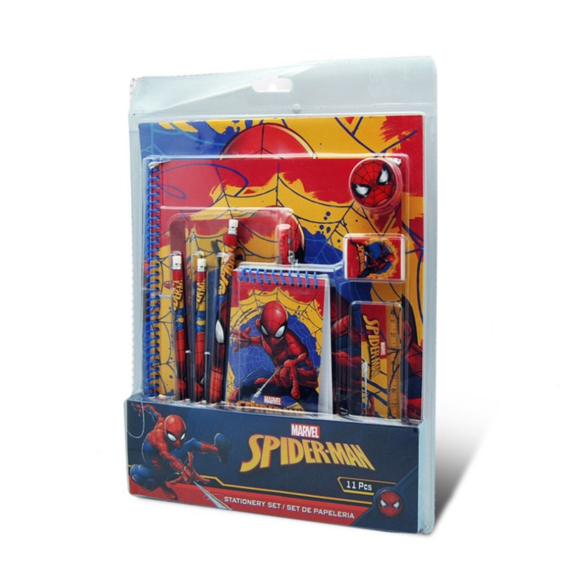 Set cancelleria bambini ufficiale Marvel Spiderman 11 pz materiale scu
