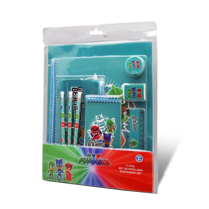 Set cancelleria bambini ufficiale PJ Masks 11 pz materiale scuola 2035
