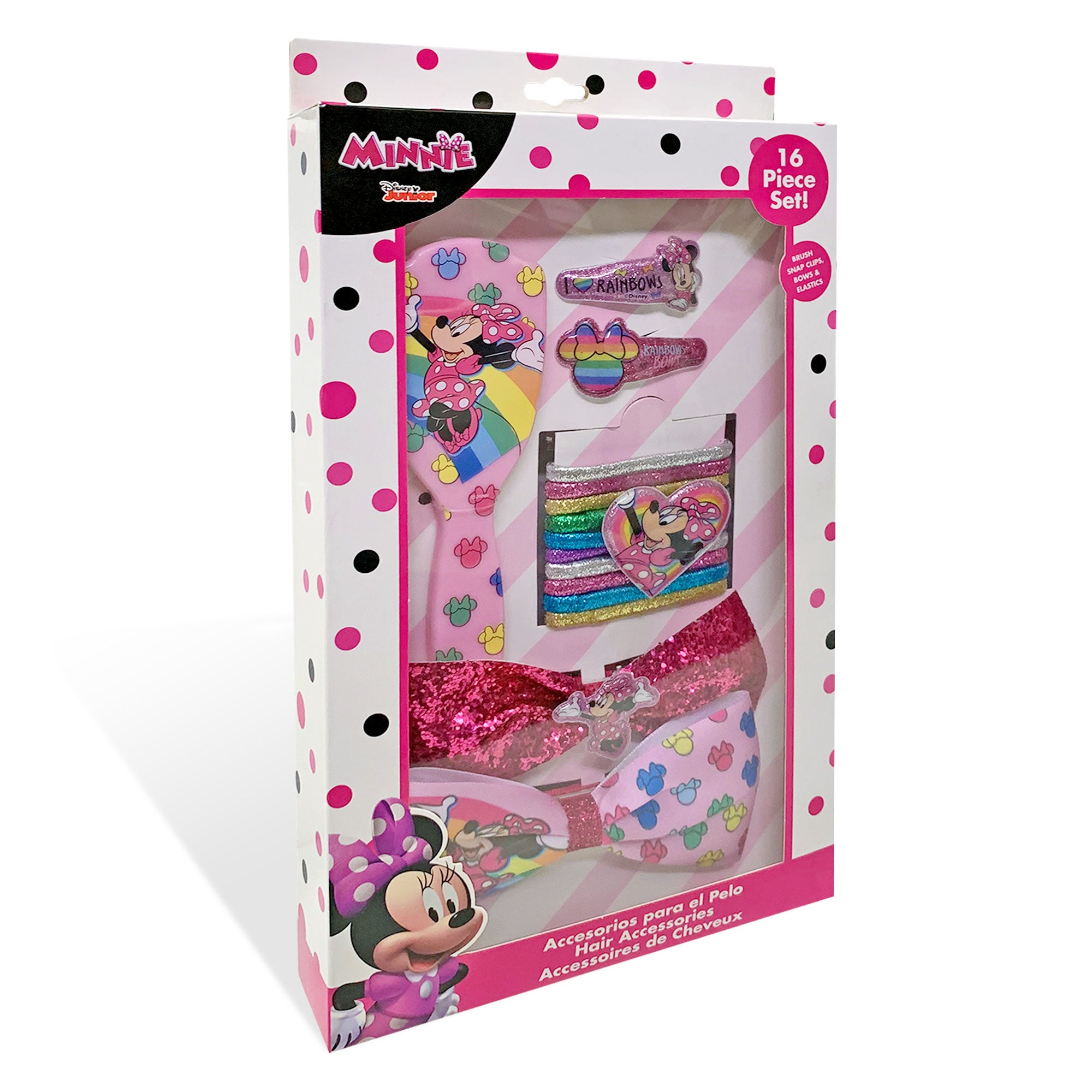 Accessori per capelli Disney Minnie kit 16 pz spazzola fermagli 2711