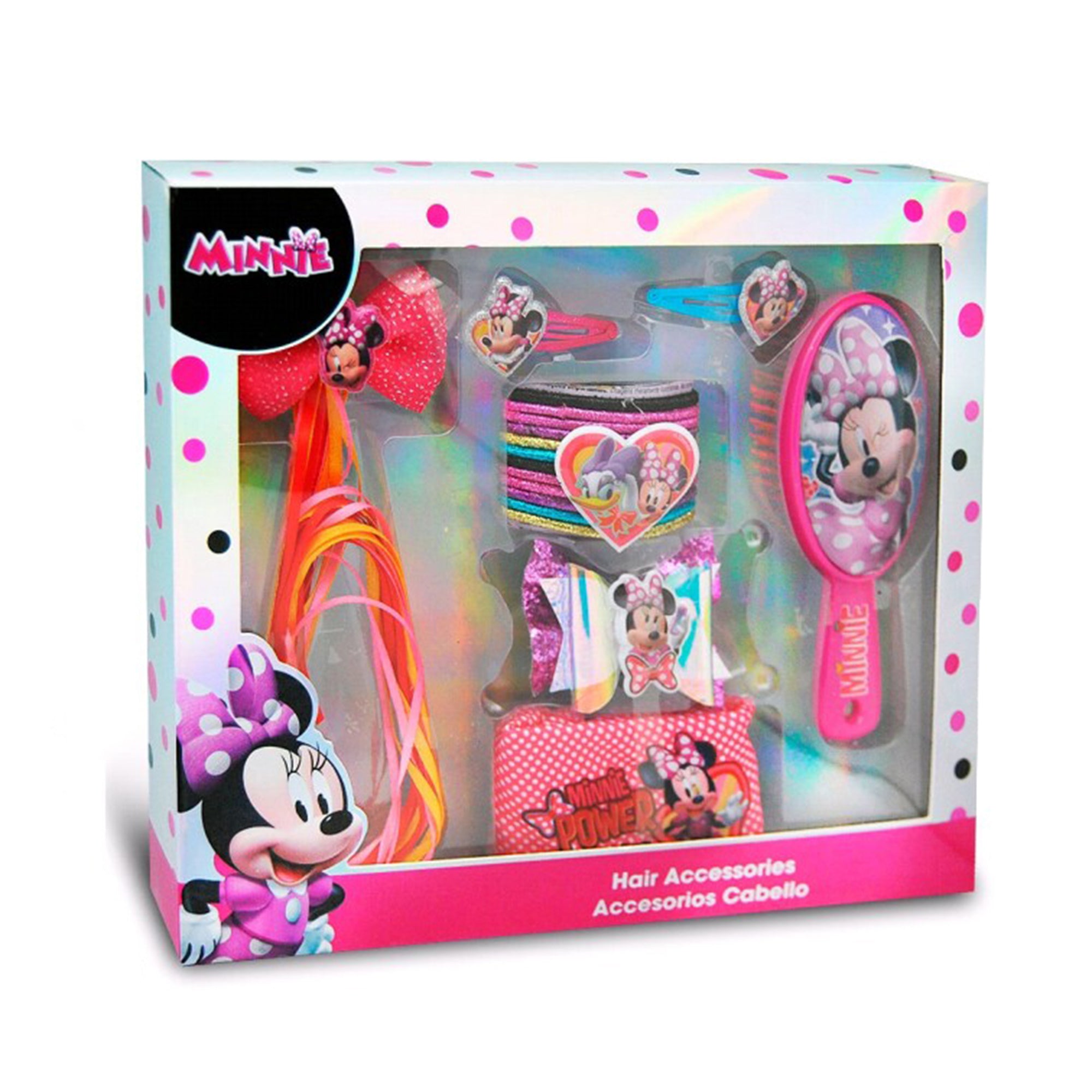 Accessori per capelli Disney Minnie kit 18 pz spazzola fermagli 2712