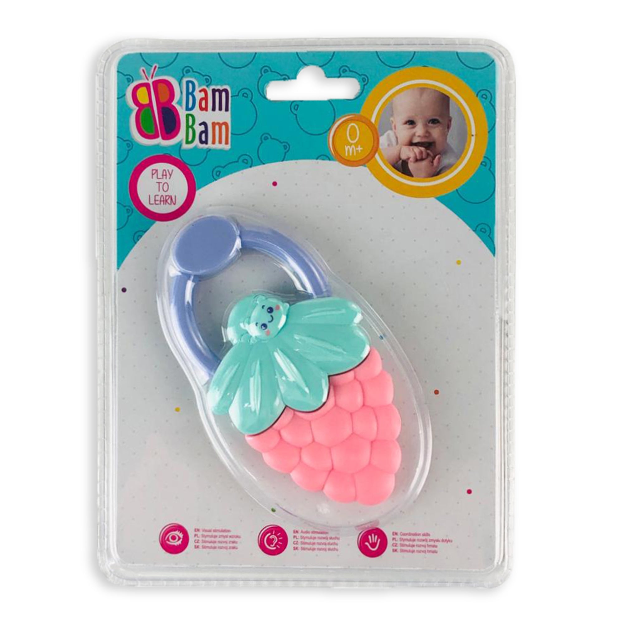 Giocattolo creativo per bambini neonato BamBam grappolo sonaglio 2866