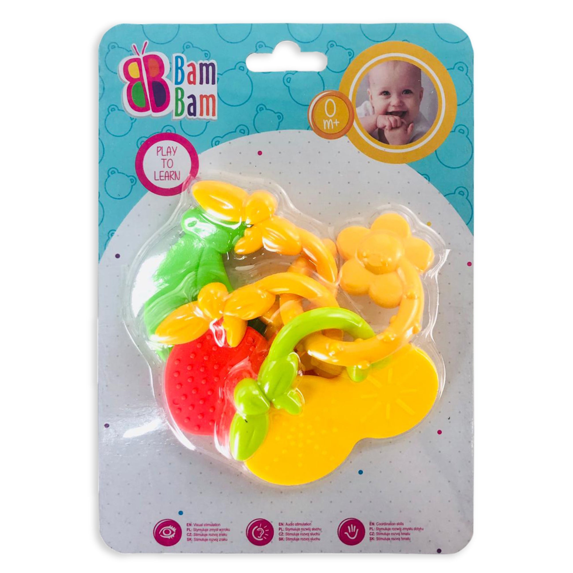 Giocattolo creativo per bambini neonato BamBam frutta sonaglio 2878