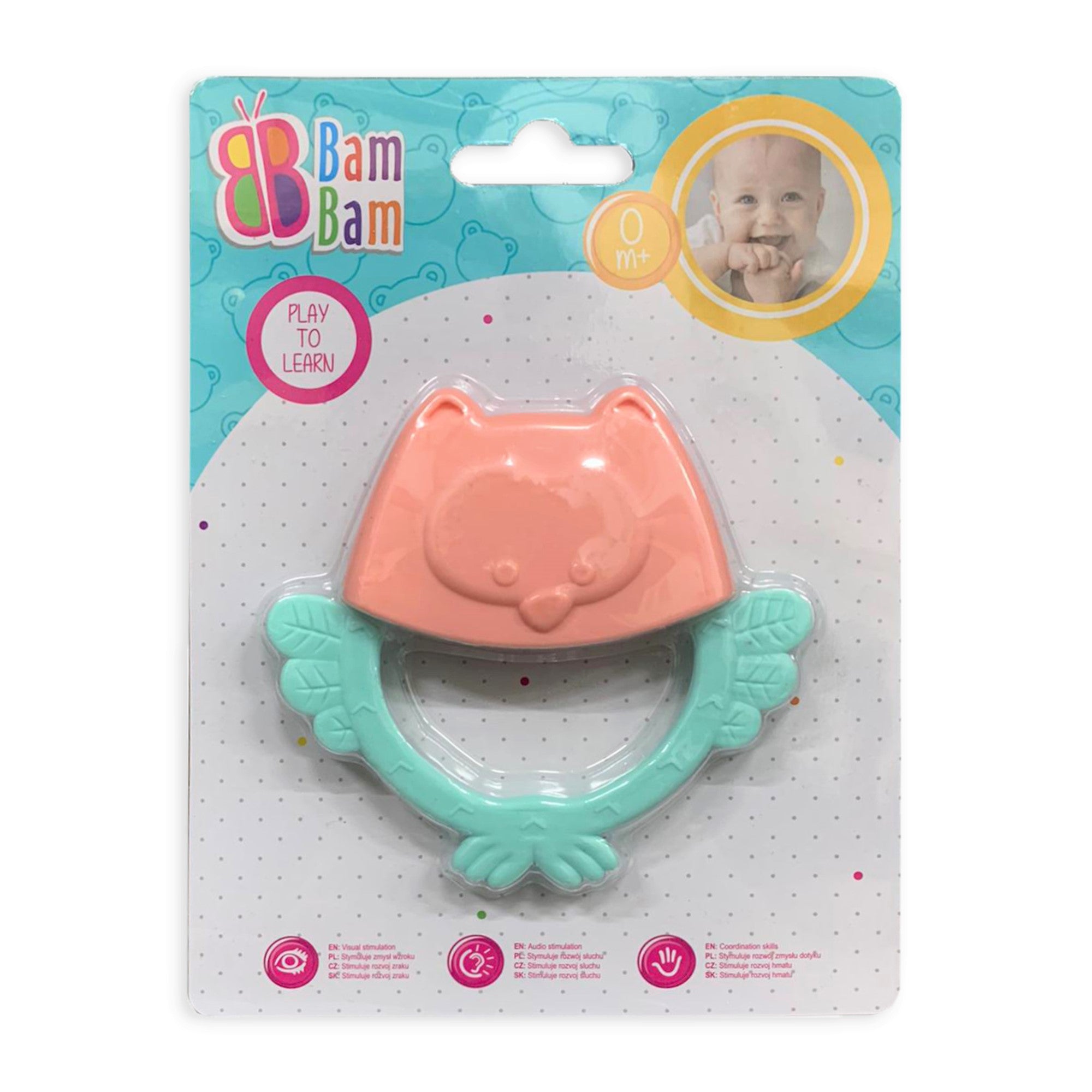 Giocattolo creativo per bambini neonato BamBam gufo sonaglio 2880