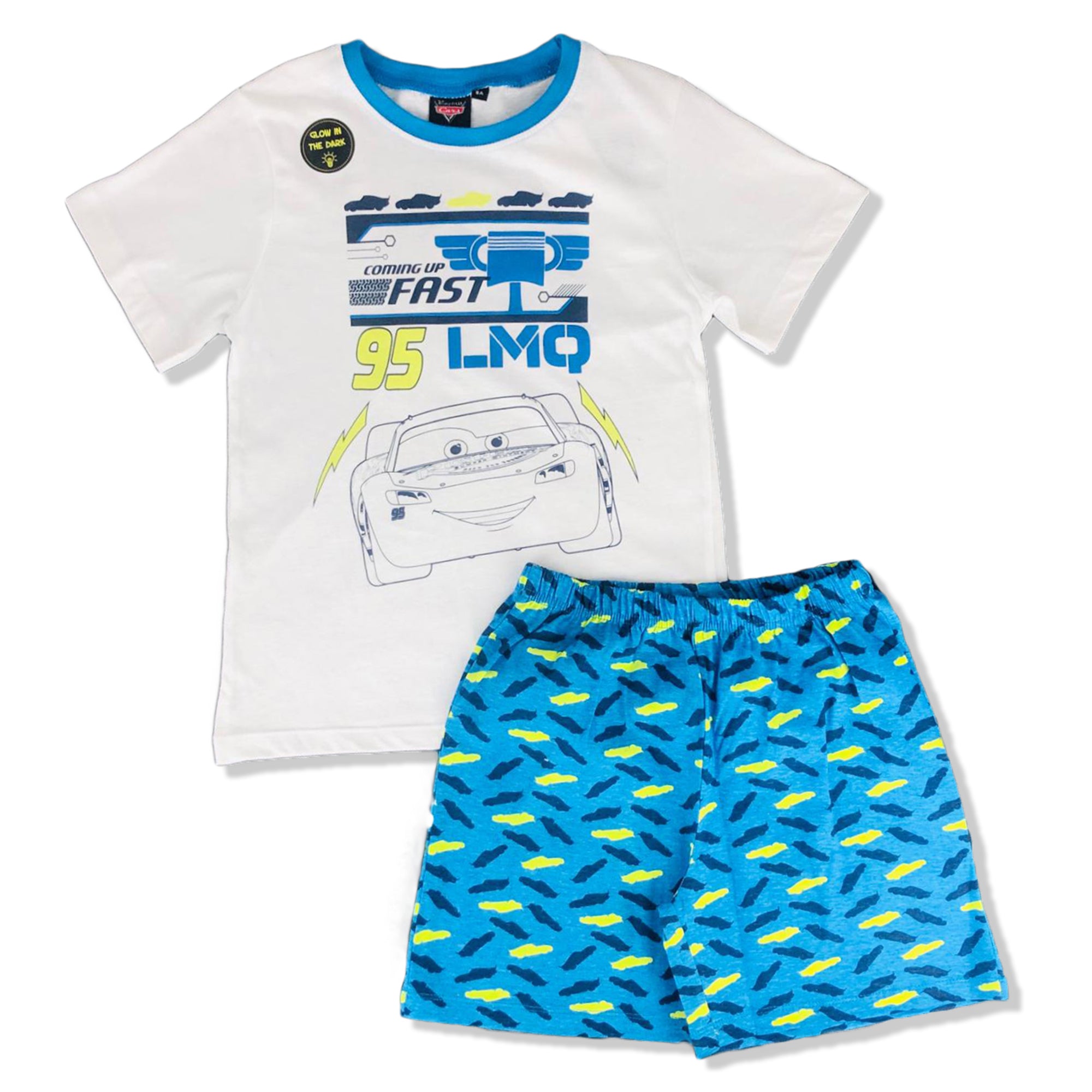 Pigiama corto bambino Disney Cars t-shirt e pantaloncino in cotone 2900