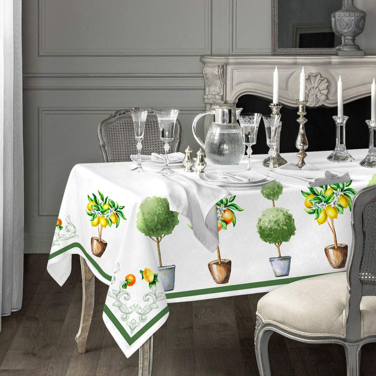 Tovaglia da tavola I Love Sleeping 12 posti rettangolare stampata in cotone 3056