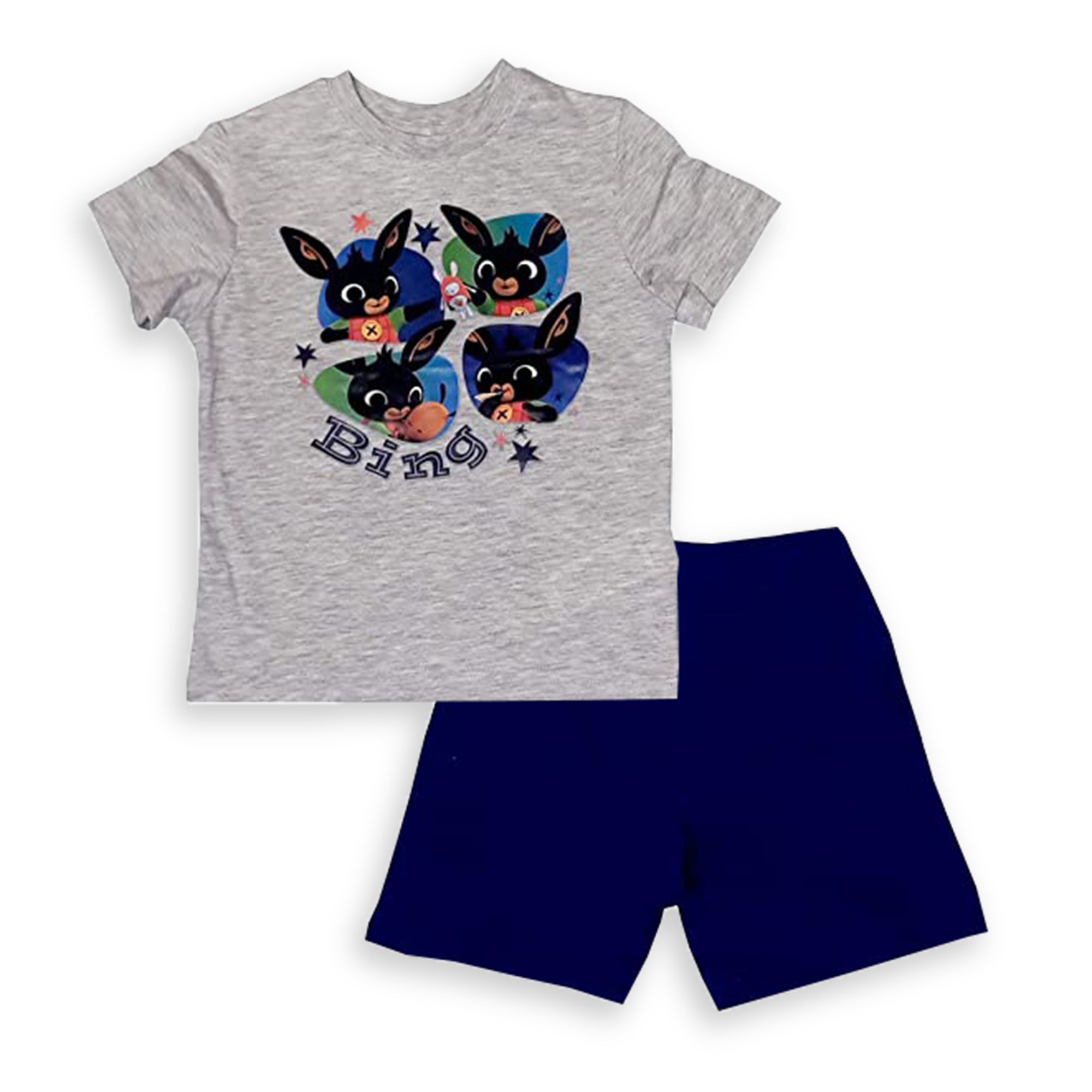 Pigiama corto bambino Bing completo t-shirt e pantaloncino in cotone 3108