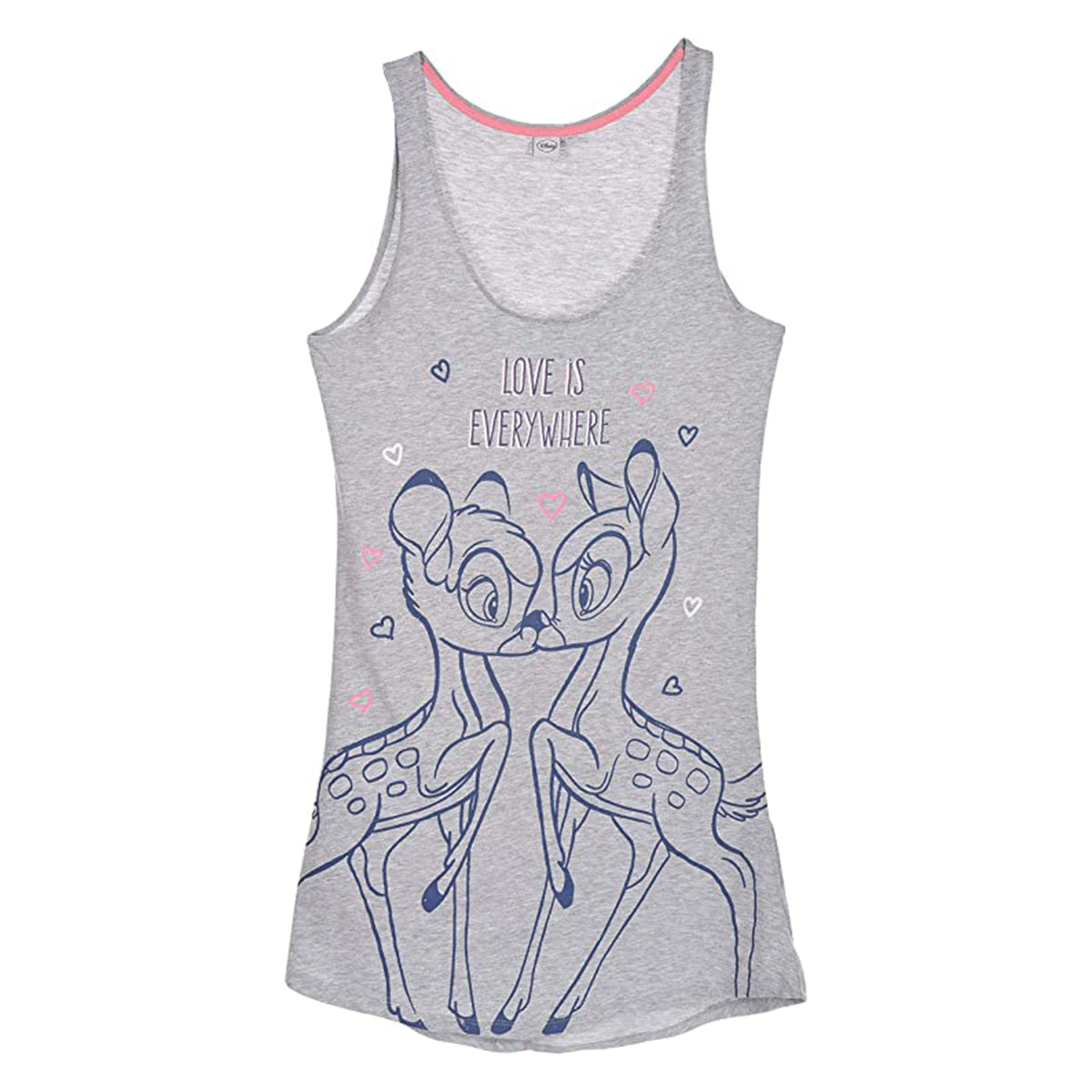 Pigiama camicia da notte donna Disney Bambi in cotone stampato 3231