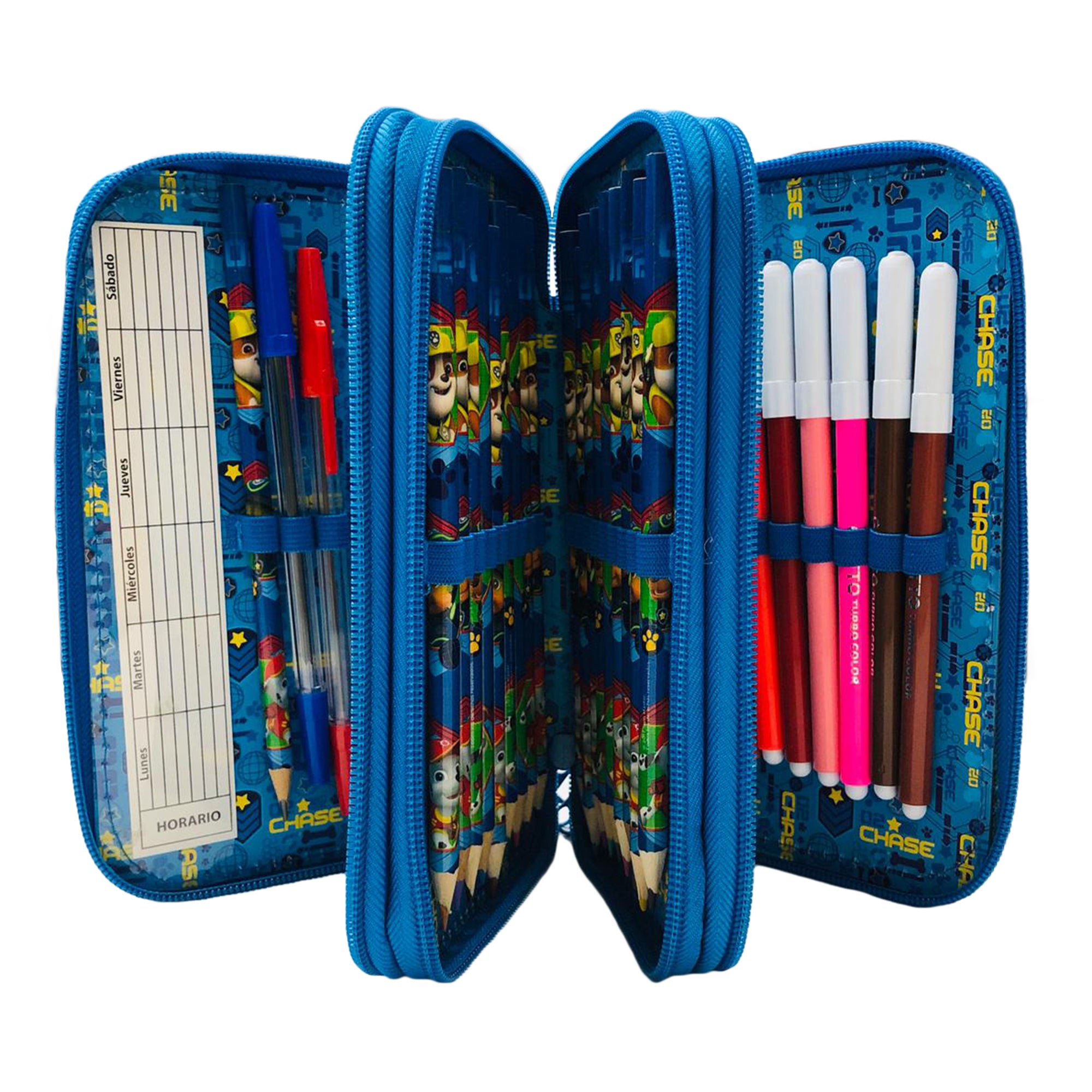 Made in Trade Plumier 3 compartimentstd. Paw Patrol Clamshell, Sintetico, Nero, 28 x 10 x 16 cm