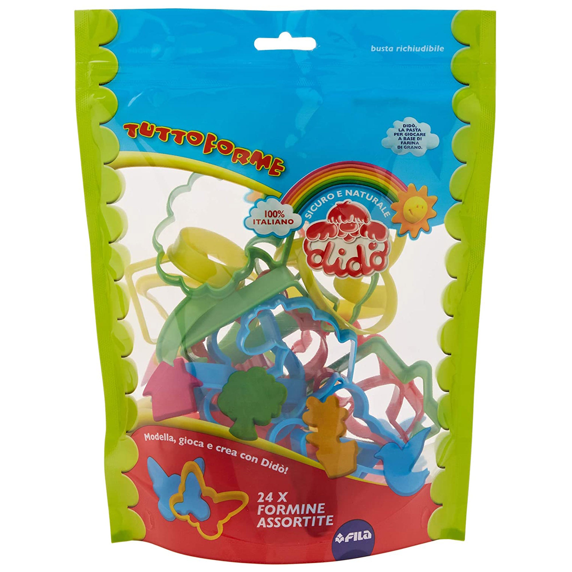 Formine colorate 24 pezzi assortite per plastilina Didò FILA gioco bambini 3270