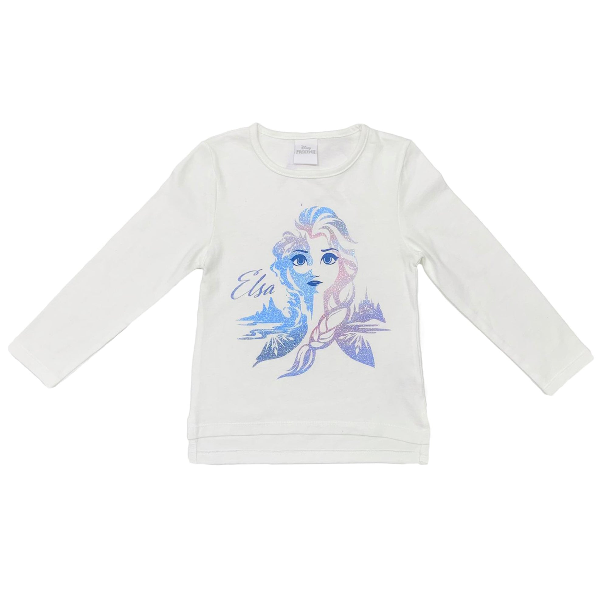 Maglietta maniche lunghe bambina ufficiale Disney Frozen Elsa originale 3324