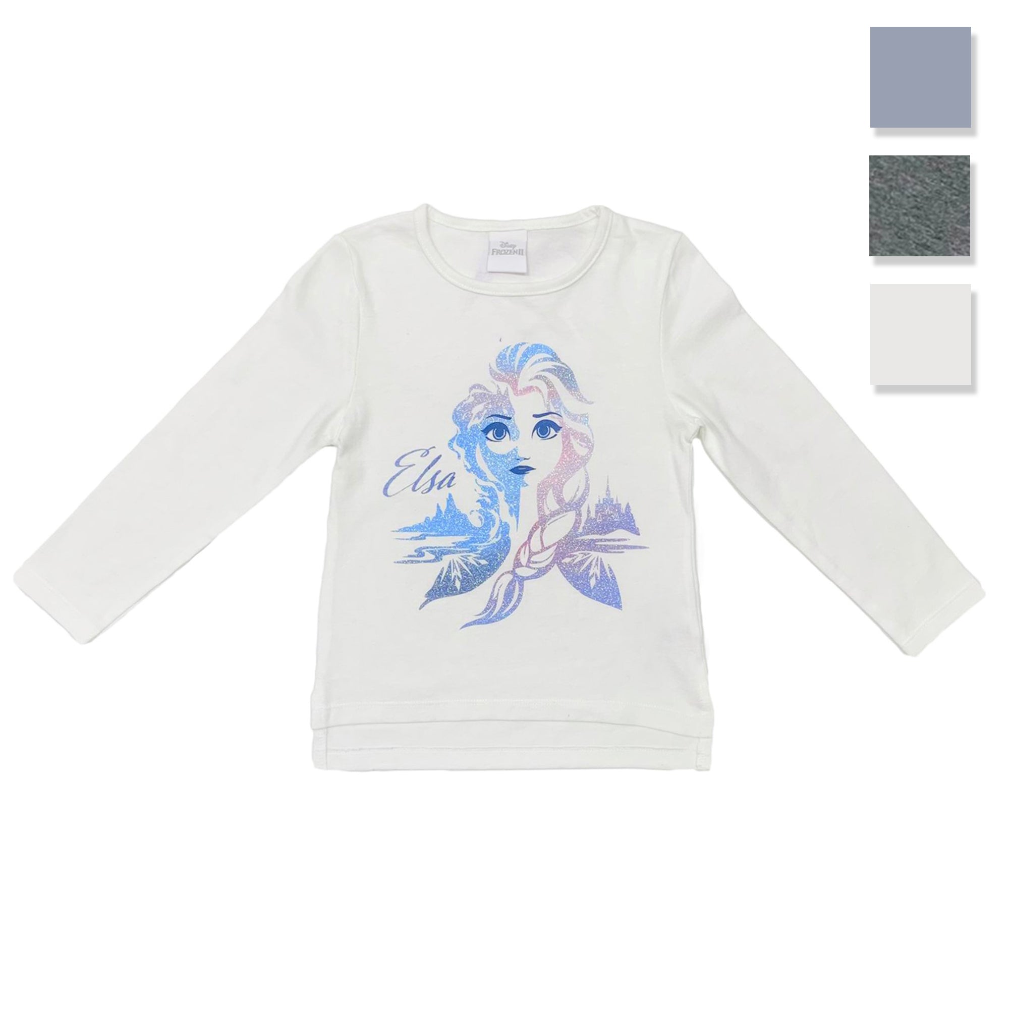 Maglietta maniche lunghe bambina ufficiale Disney Frozen Elsa originale 3324