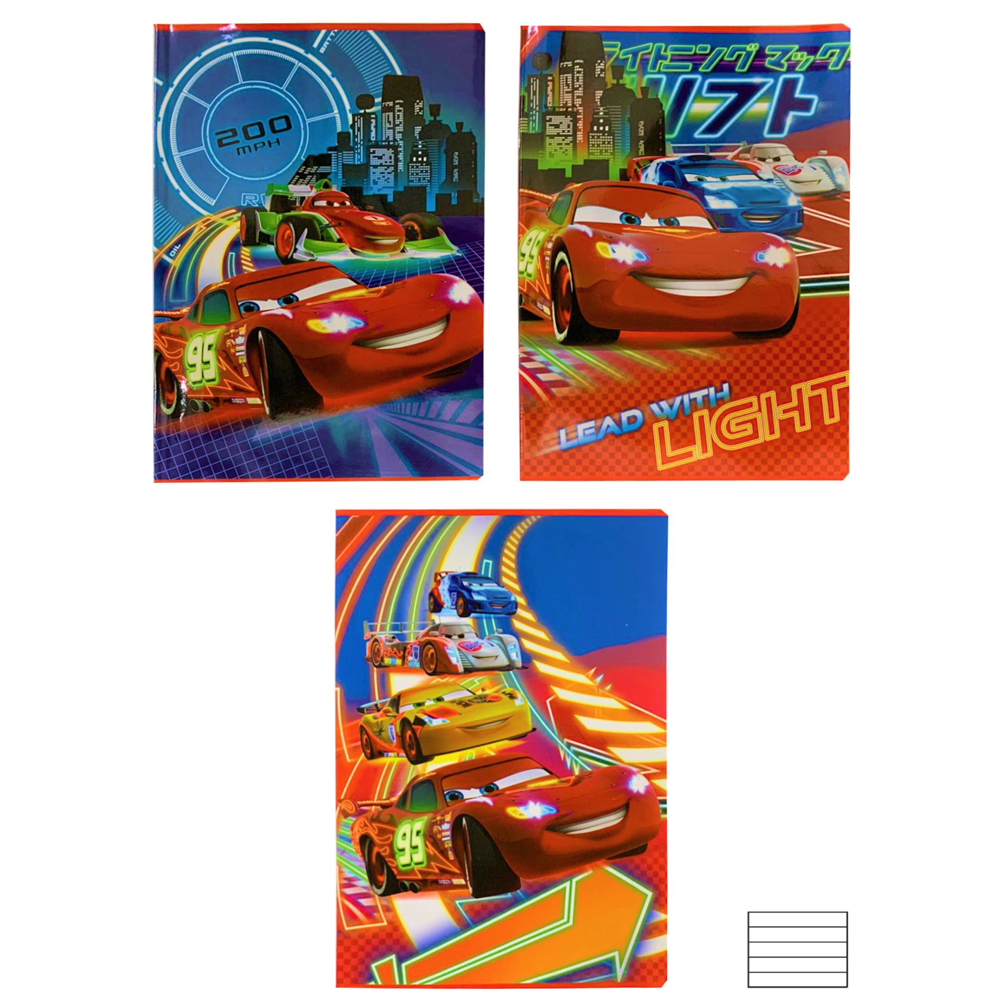 Quaderno pacco 10 pezzi maxi quadernone A4 Disney Cars 1 riga 3379