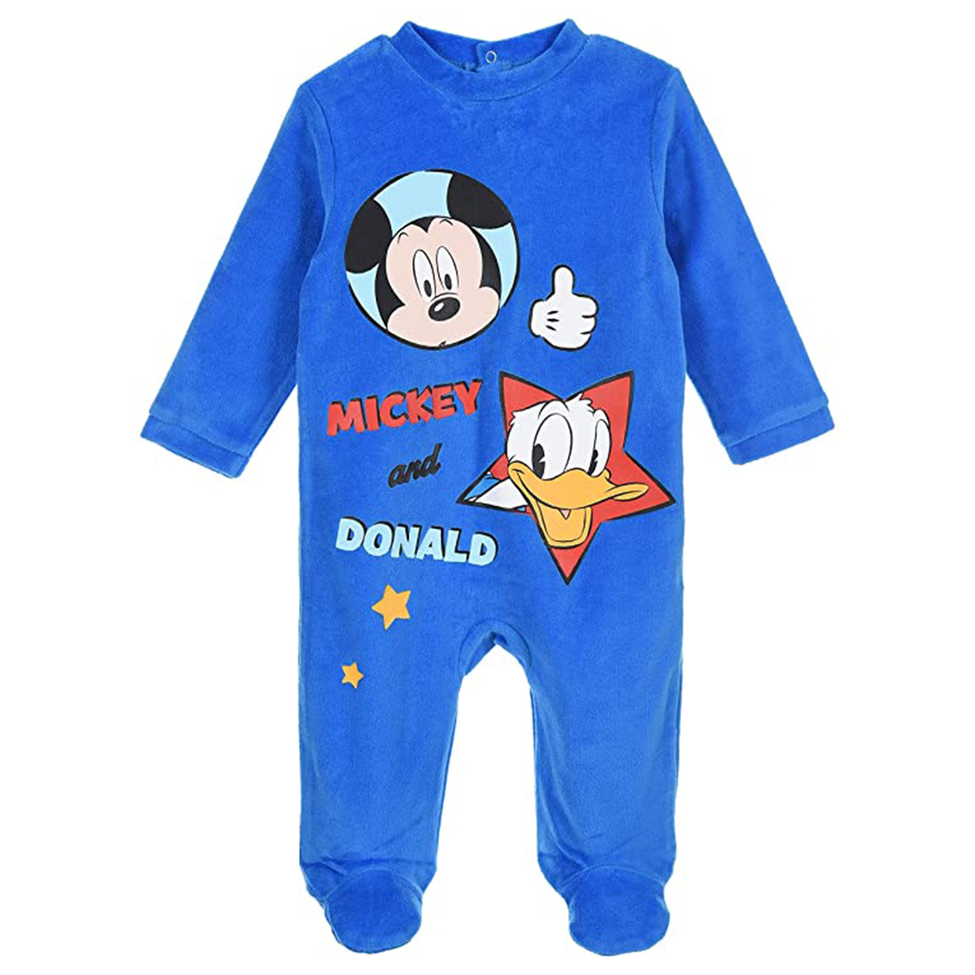 Body neonato Disney Mickey Mouse Paperino tutina Pagliaccetto velluto bimbo 3391