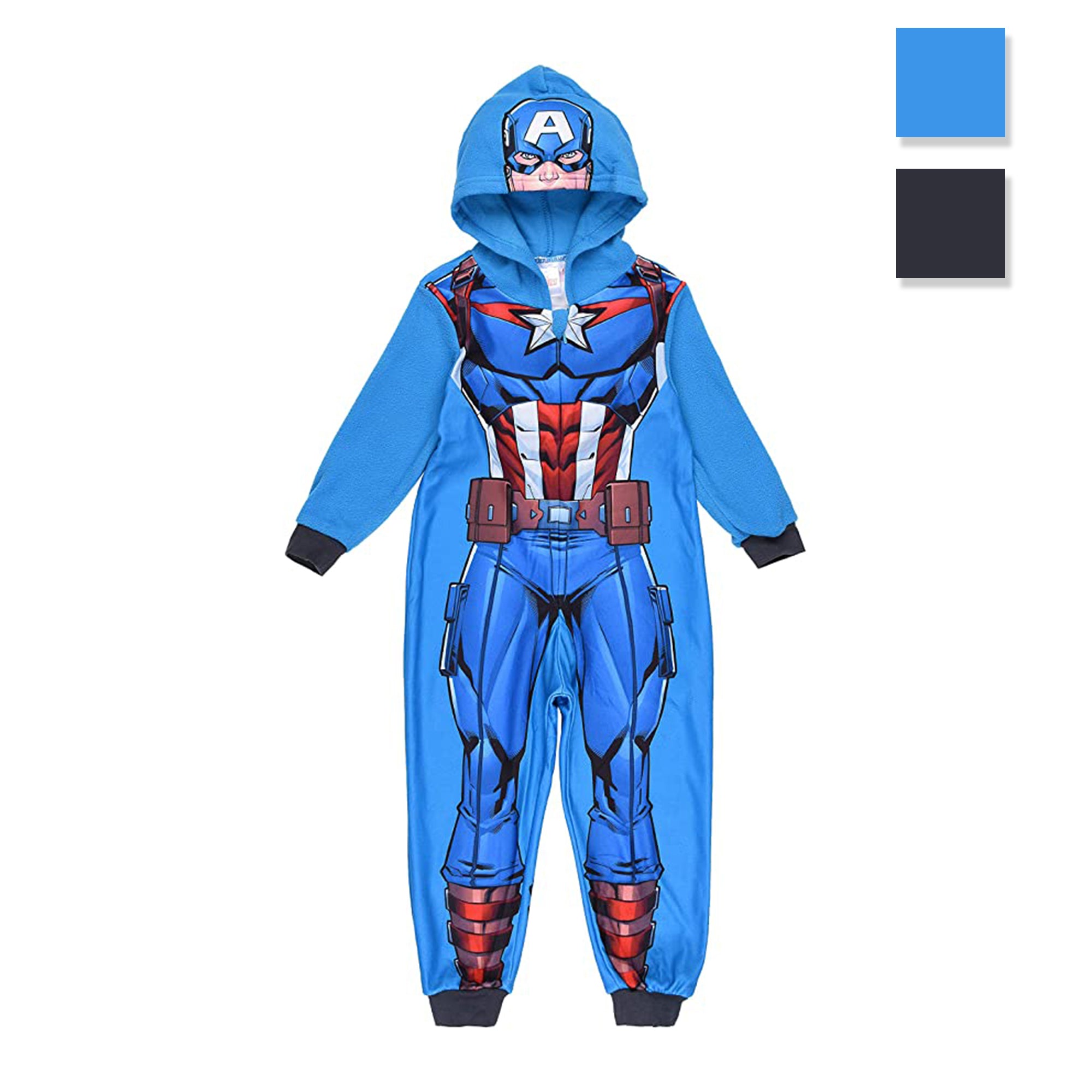 Pigiama un pezzo con cappuccio ufficiale Marvel Avengers bambino ragazzo 3442