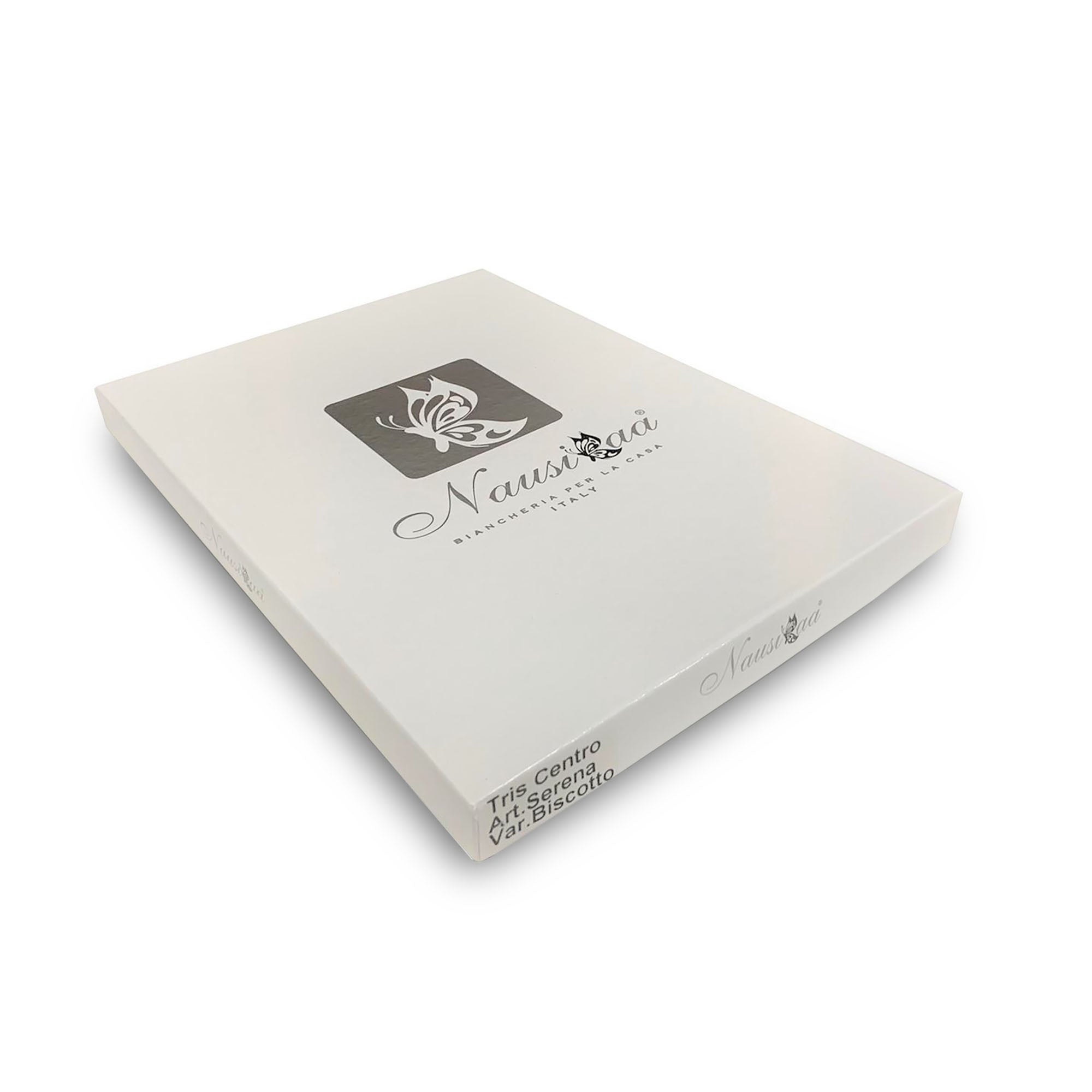 Completo centrini e runner in Lino set 3 pezzi Nausikaa decorativi ricamato 3880