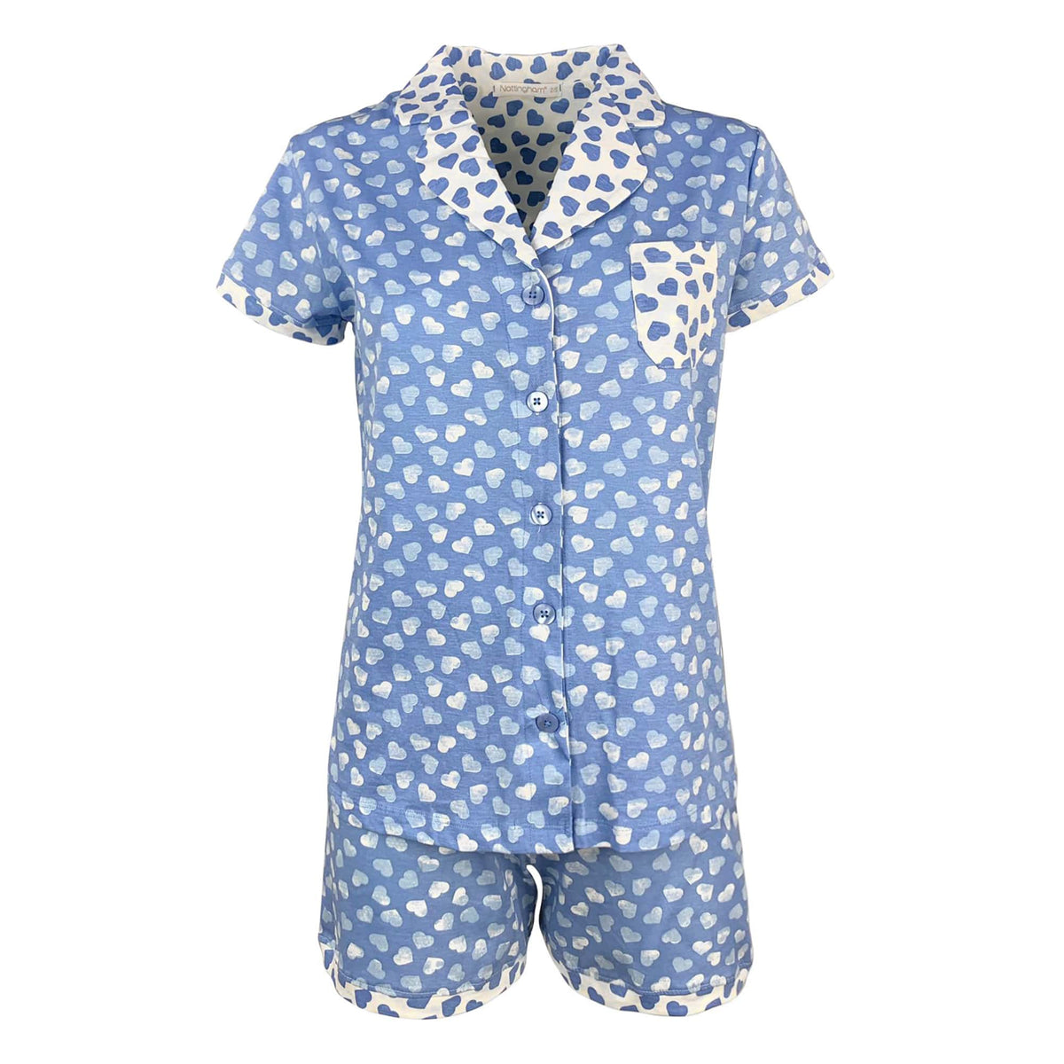 Pigiama corto donna primaverile Nottingham pantaloncino e camicetta 4183