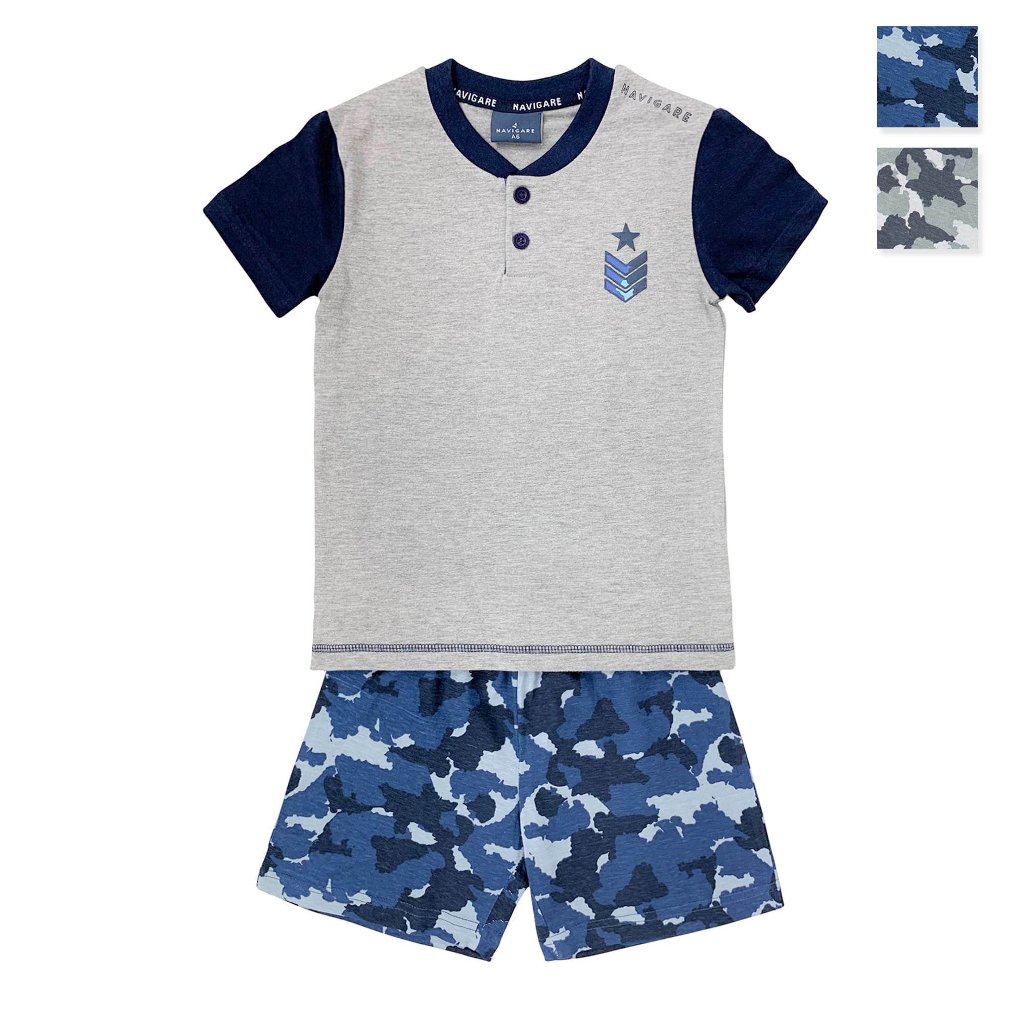 Pigiama bambino mezze maniche Navigare primavera estate in cotone 4185