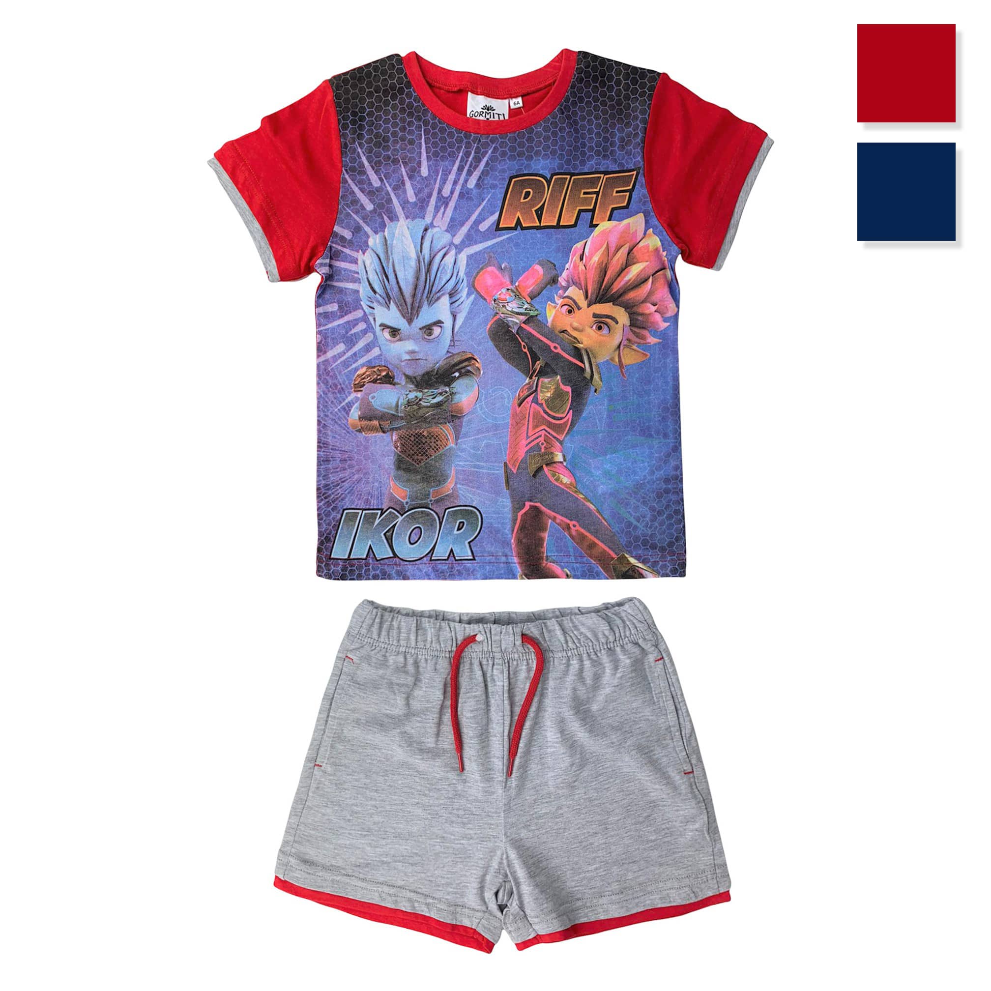 Pigiama bambino estivo Gormiti Maglia e pantaloncino in cotone stampato 4212