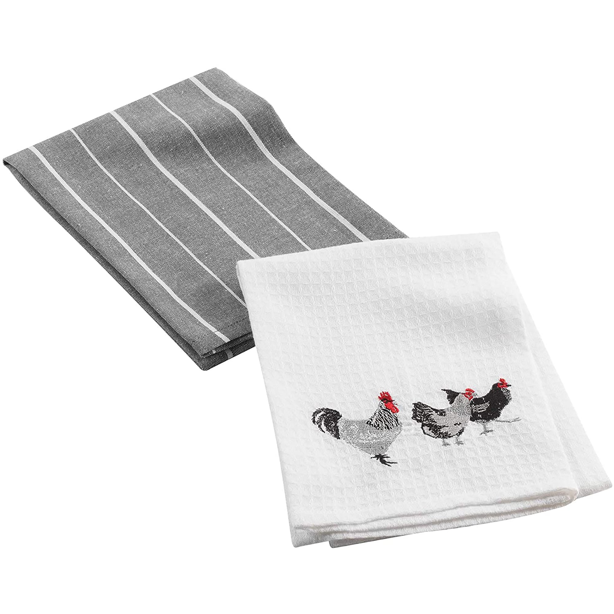 Set strofinacci da cucina Douceur d'intérieur canovacci 2 pezzi 100% cotone 4228