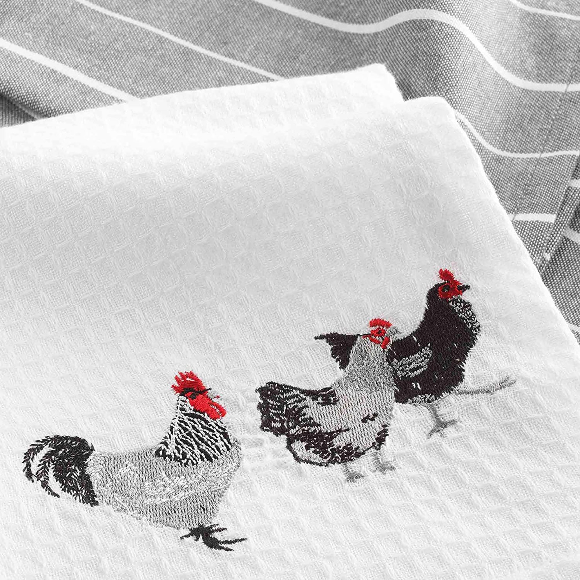 Set strofinacci da cucina Douceur d'intérieur canovacci 2 pezzi 100% cotone 4228