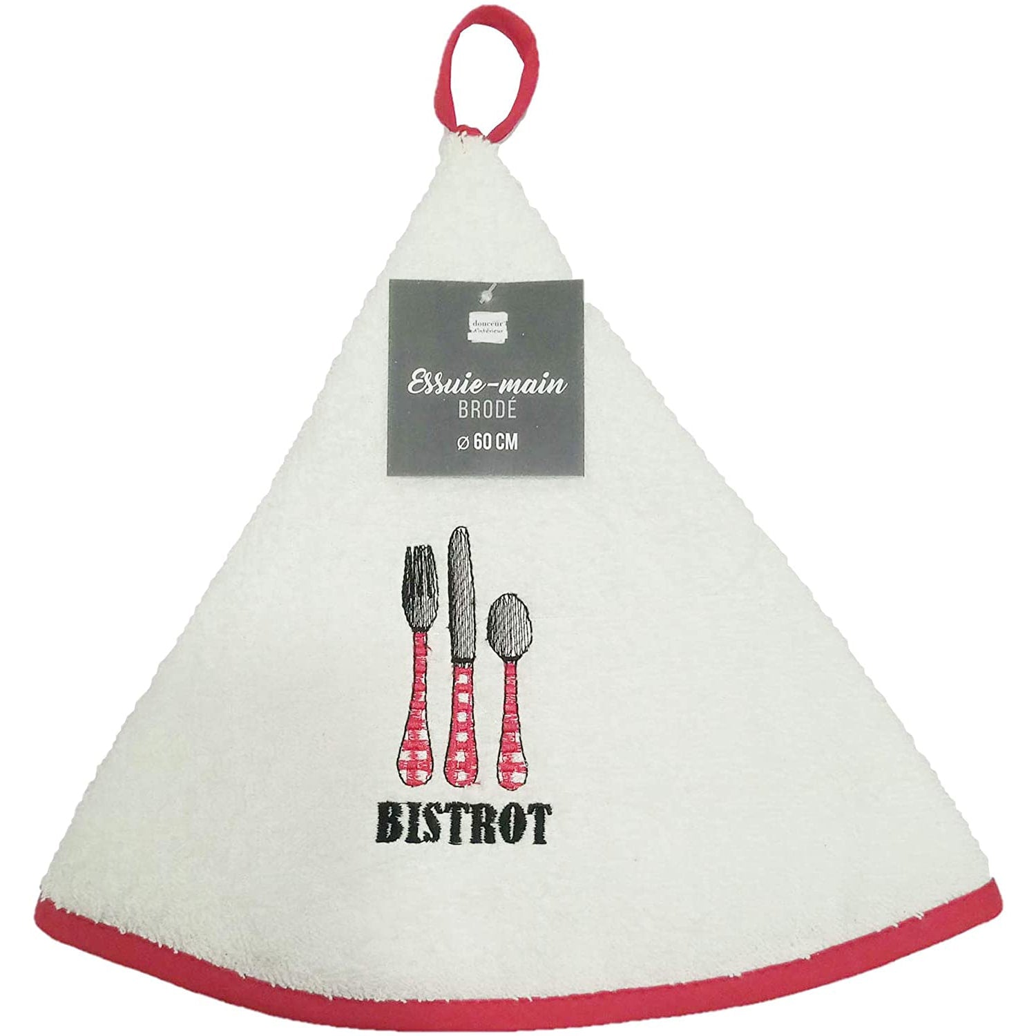 Strofinaccio da cucina Douceur d'intérieur canovaccio tondo diametro 60 cm 4234