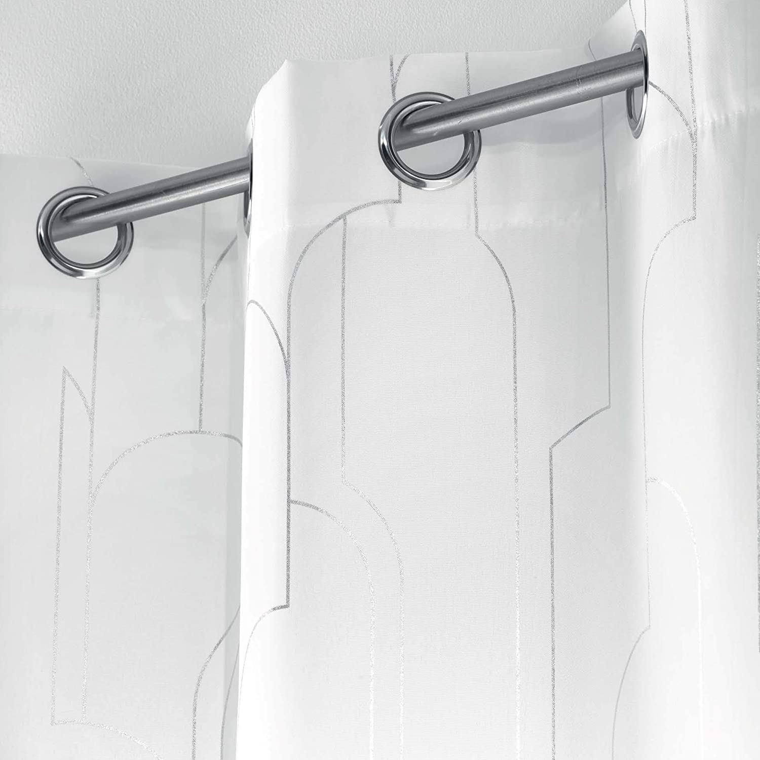 Tenda arredo 1 pannello con borchie Douceur d'Intérieur 140x260 cm 4252