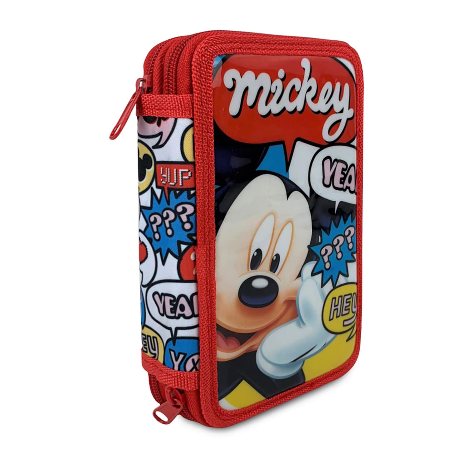 Astuccio borsello scuola Disney Mickey Mouse ufficiale colori 2 scomparti 4329
