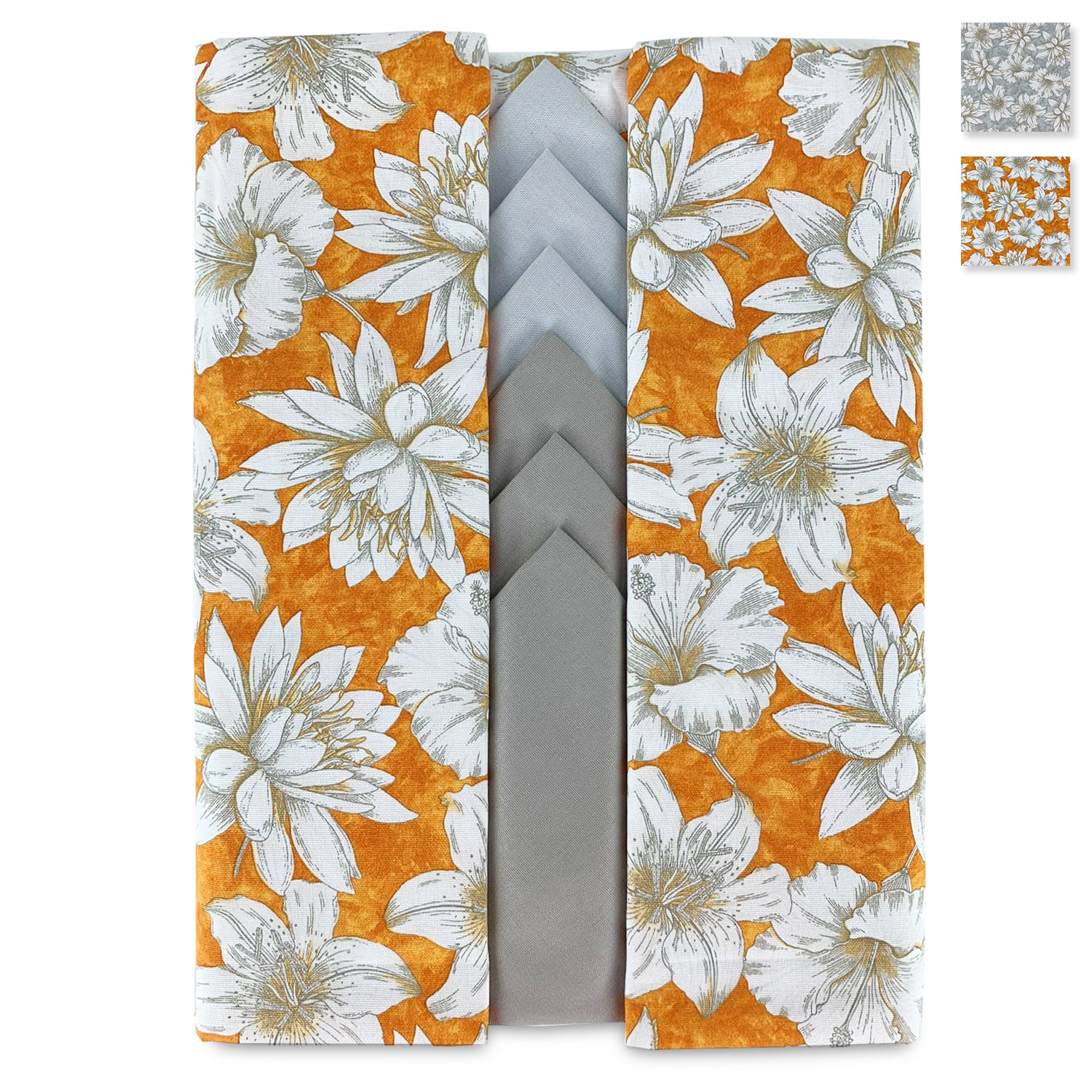 Servizio da tavola Vingi 18 posti tovaglia + tovaglioli stampato Fiori 4426