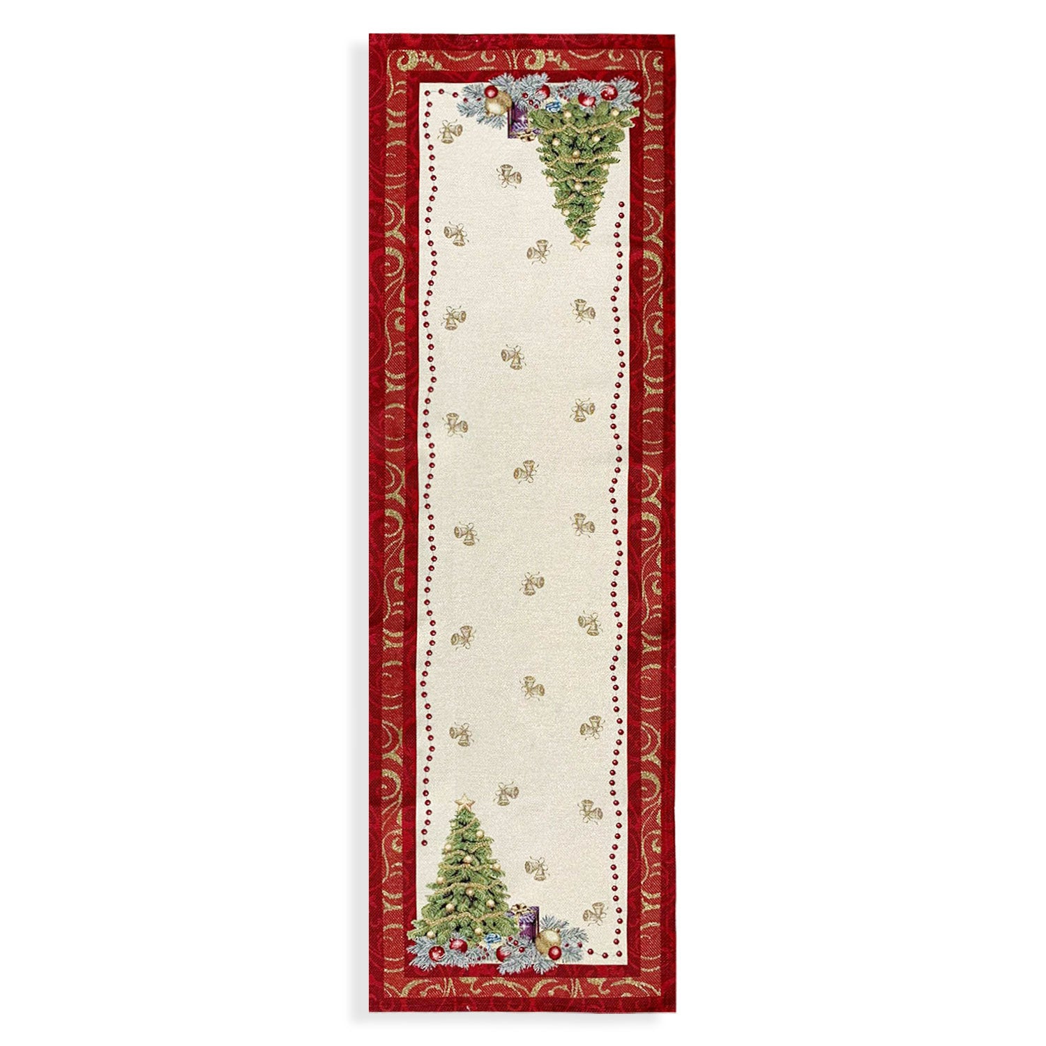 Runner natalizio 47x140cm decorazioni Centrotavola Natale Maestri Cotonieri 4524