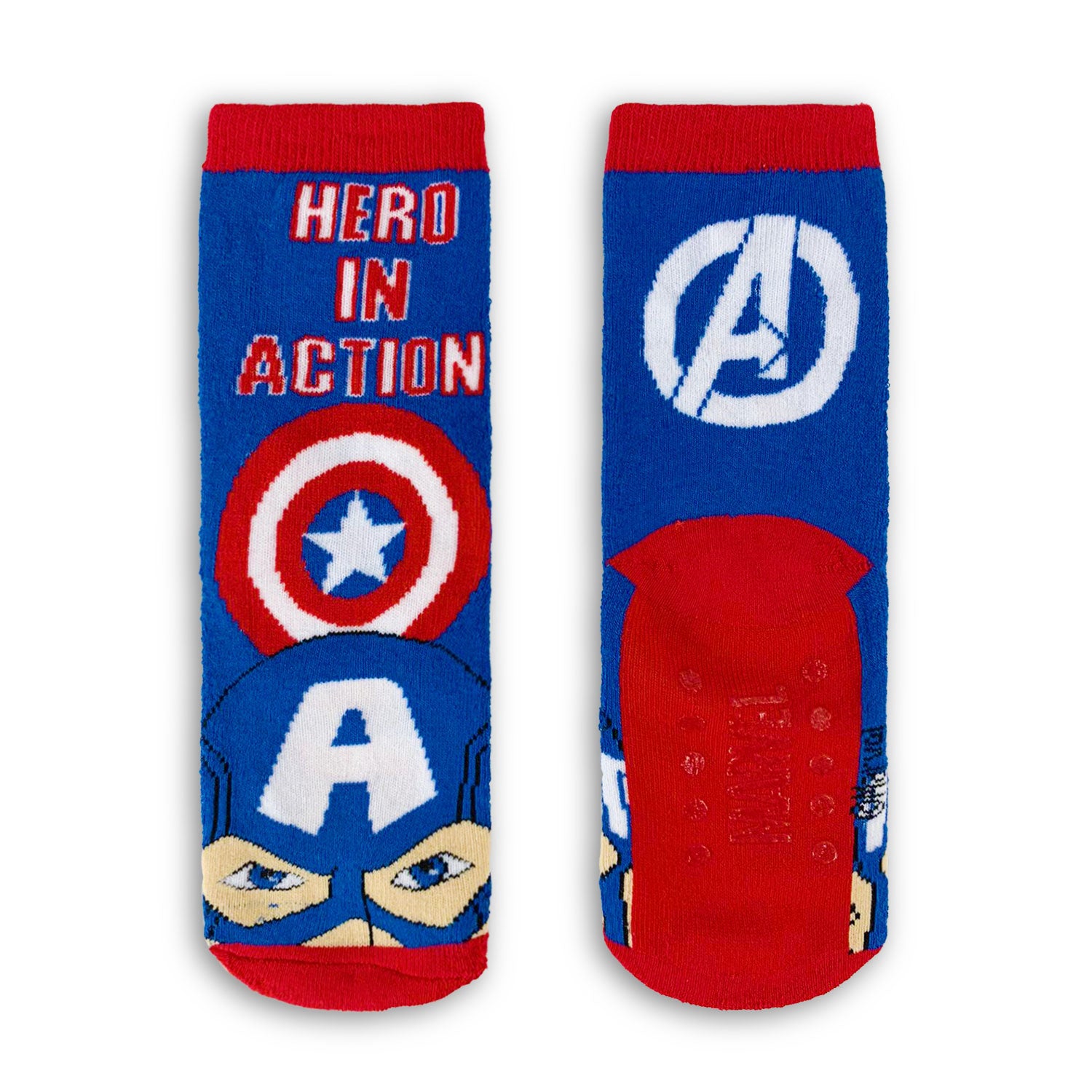Calzini antiscivolo bambino Marvel Avengers Capitan America Iron Man Hulk 4585