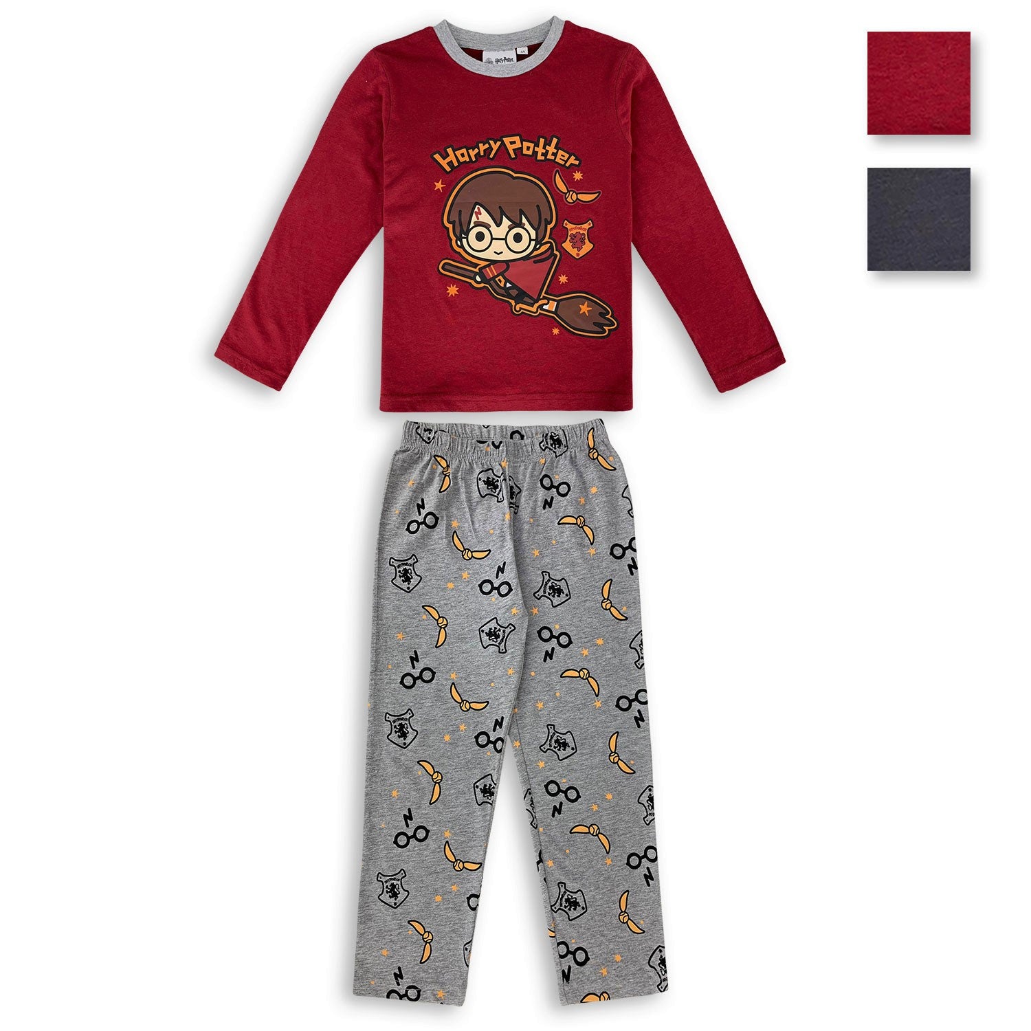 Pigiama Harry Potter bimbo lungo ufficiale maniche lunghe in cotone bambino 4654