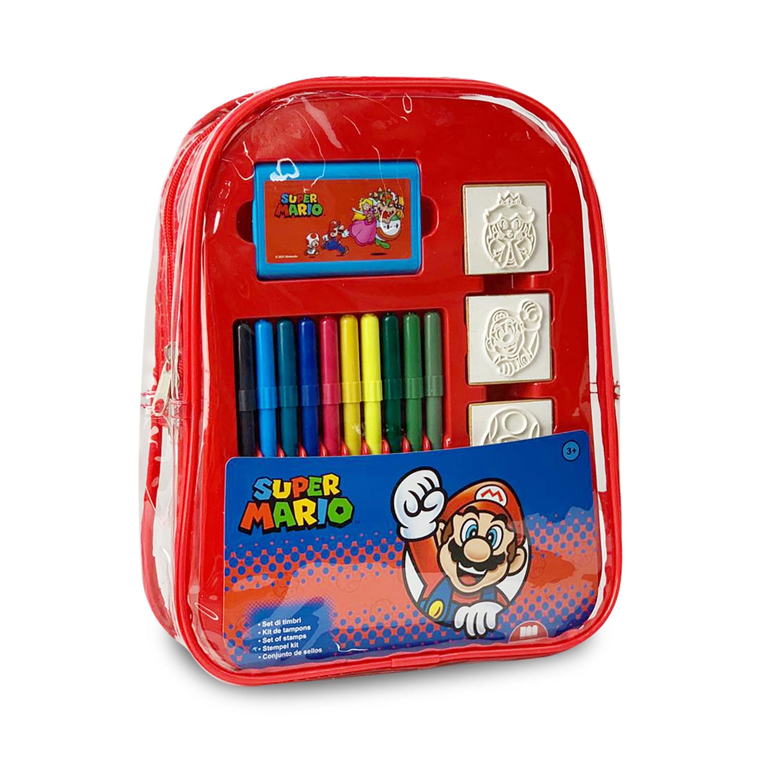 Set cancelleria zaino Super Mario Nintendo ufficiale colori per bambini 4660