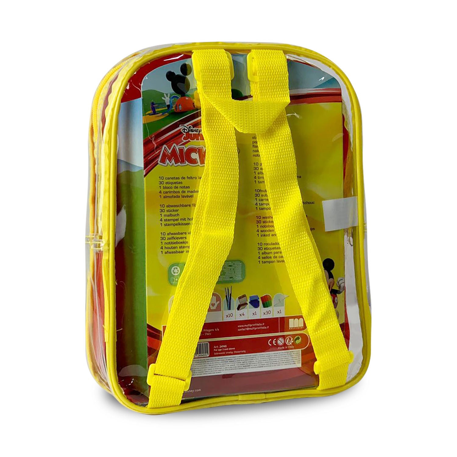 Set cancelleria zaino Disney Mickey Mouse ufficiale colori per bambini 4662