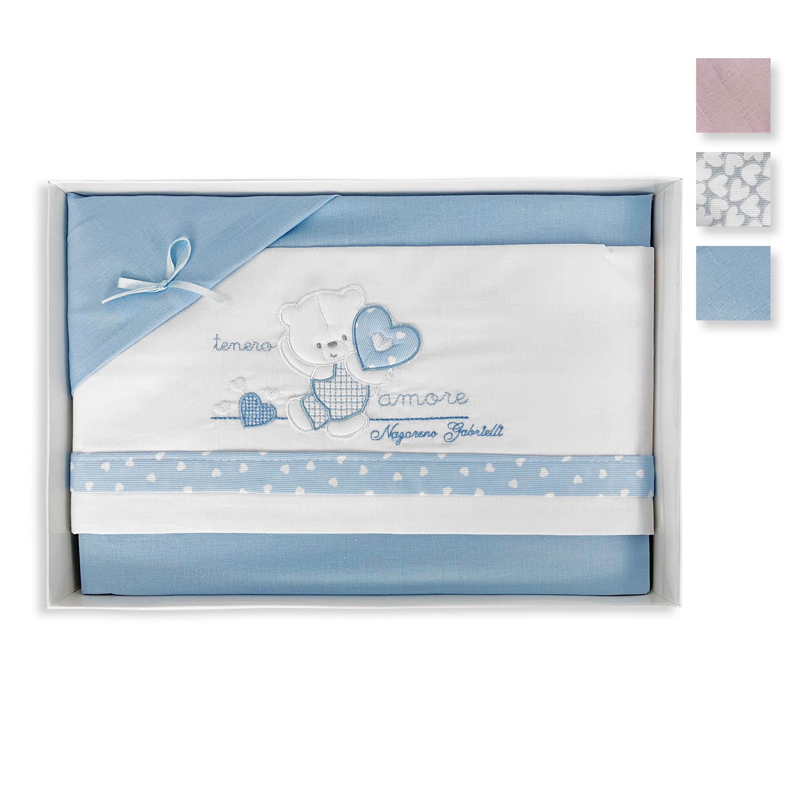 Coordinato culla lettino lenzuolino Nazareno Gabrielli neonato 3 pezzi 4723