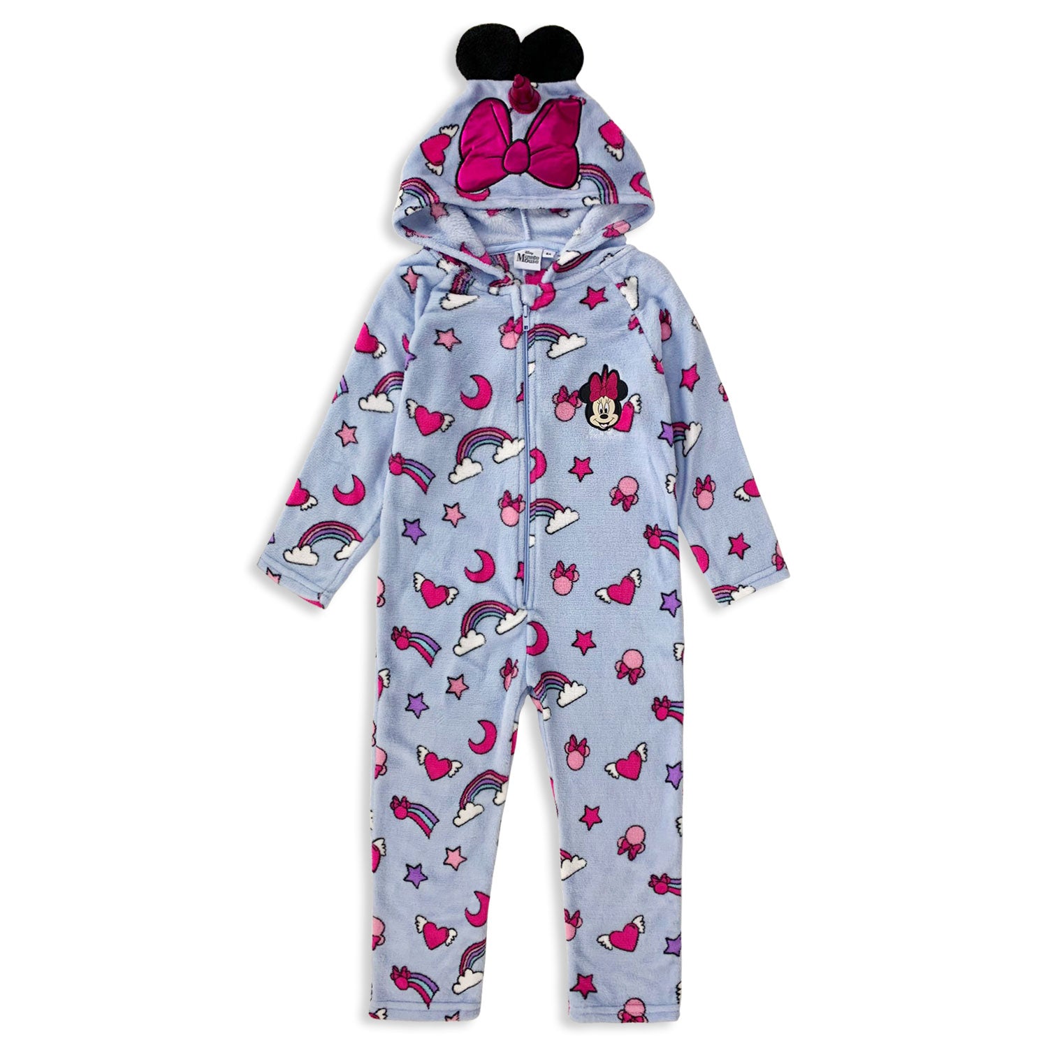 Pigiama intero Disney Minnie Mouse unicorno in pile bambina con cappuc