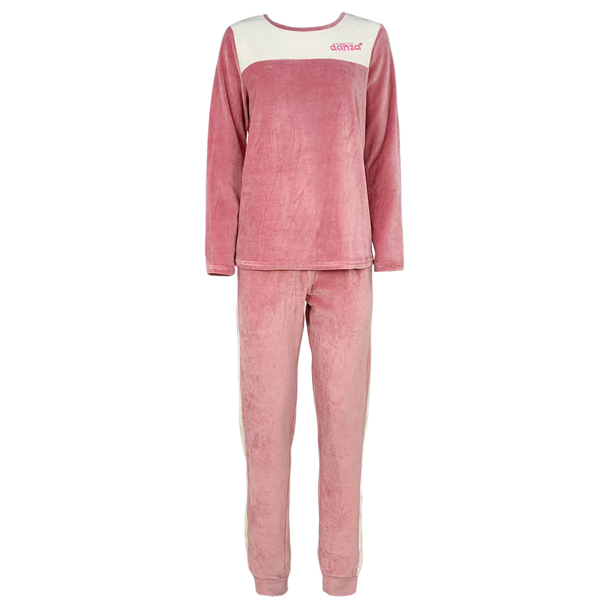 Pigiama invernale lungo donna in ciniglia felpa pantalone Dimensione Danza 4777