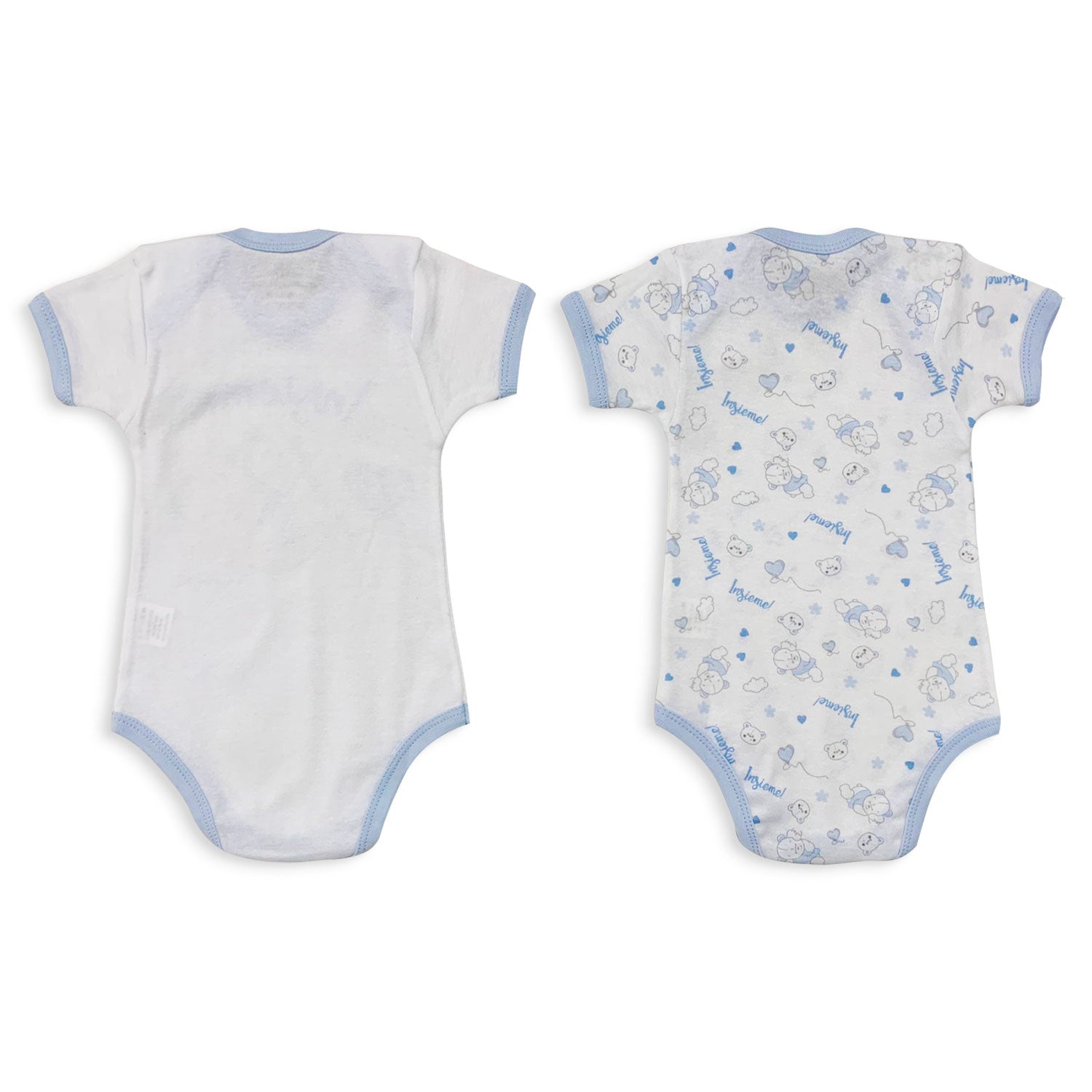 Coppia Body americano neonato cotone bimbo mezze maniche Nazareno Gabrielli 5005