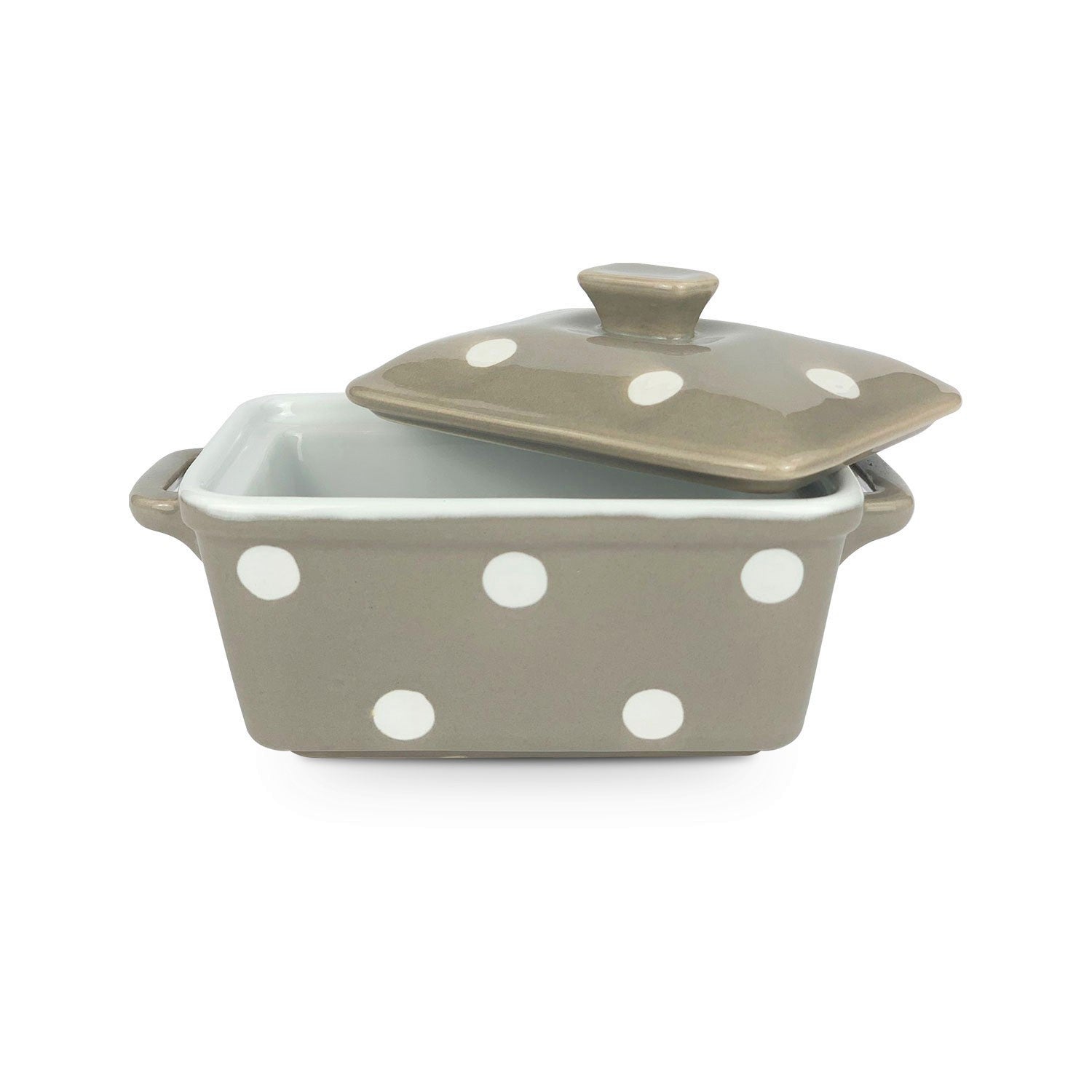 Burriera in ceramica Isabelle Rose in pois pirofila portaburro teglia forno 5031