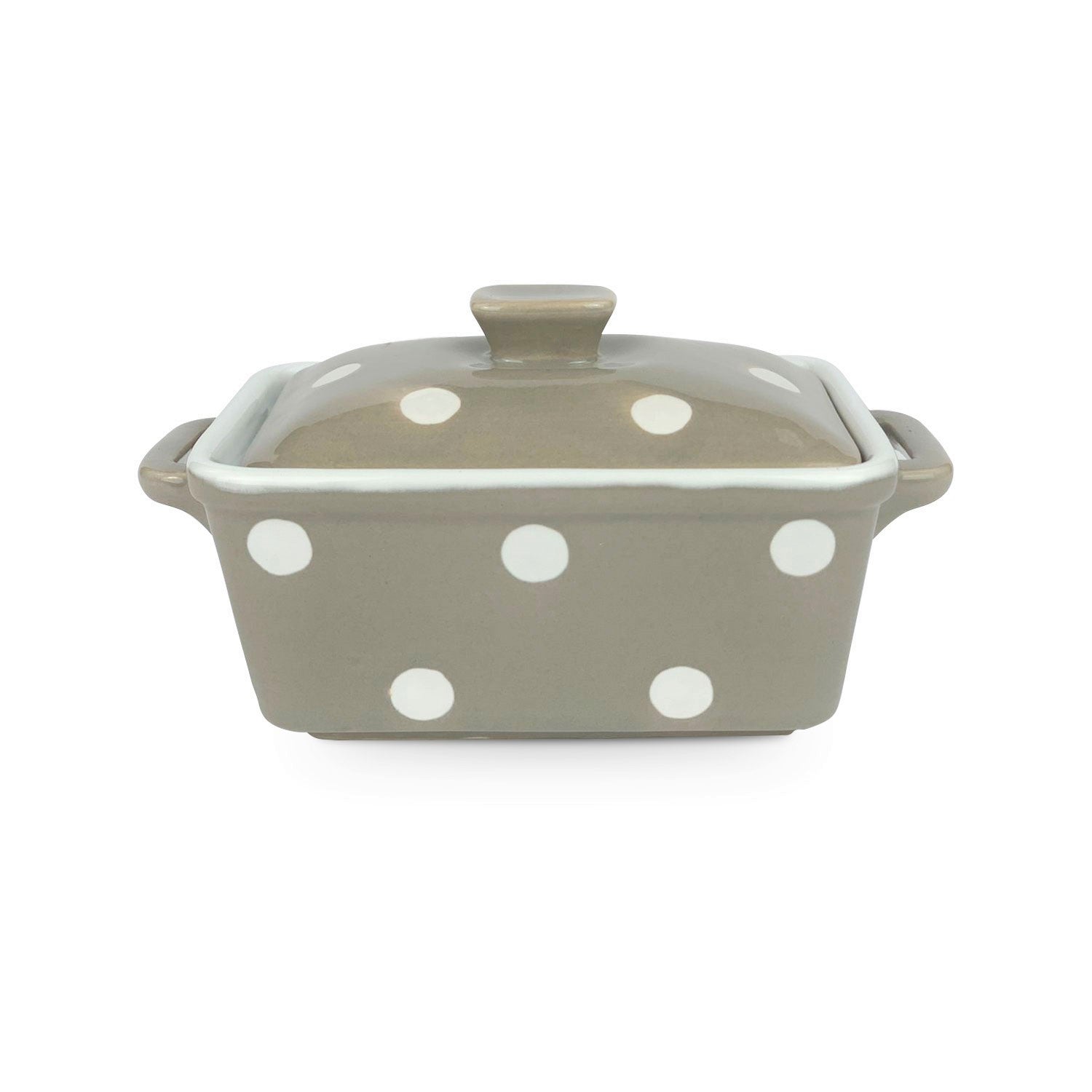 Burriera in ceramica Isabelle Rose in pois pirofila portaburro teglia forno 5031
