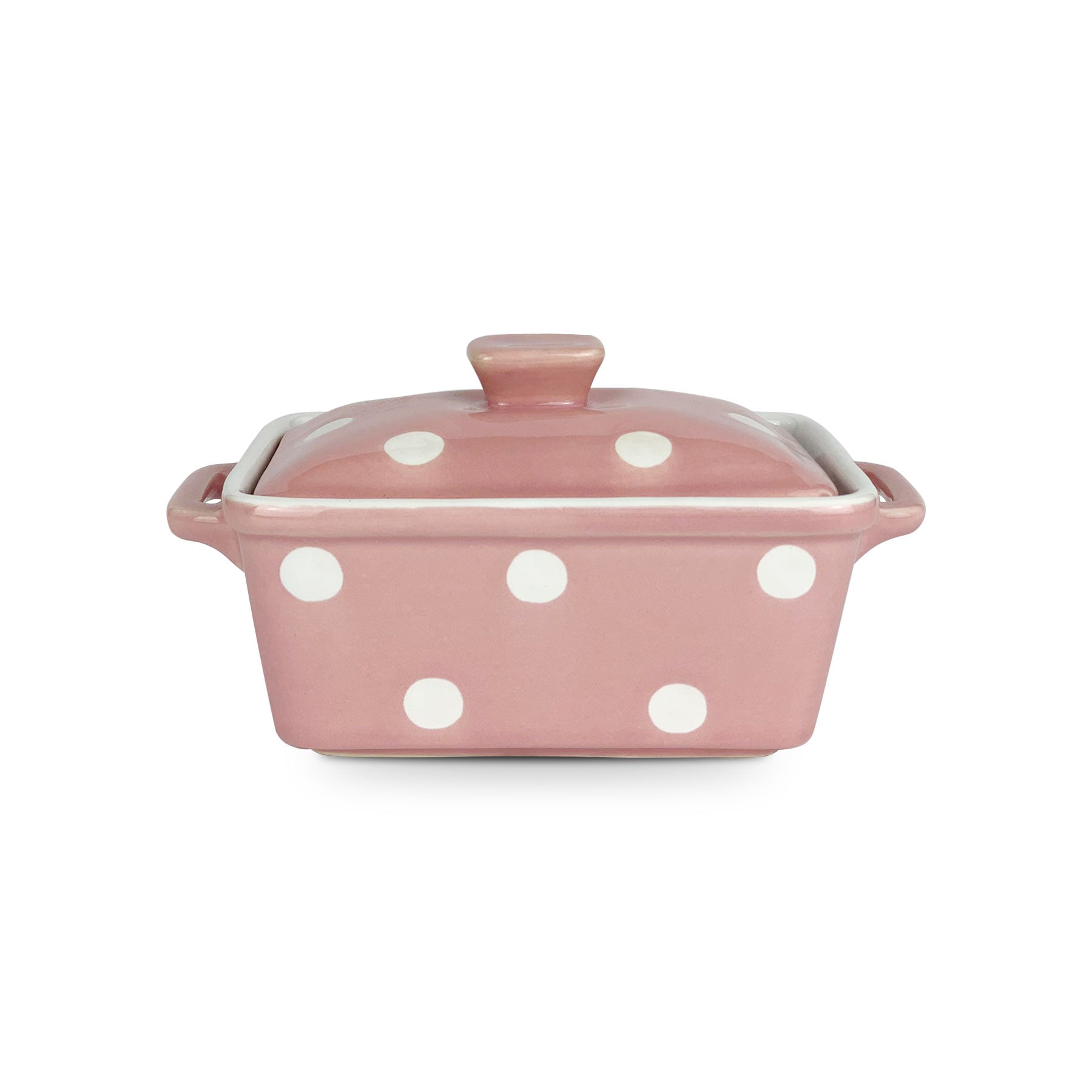 Burriera in ceramica Isabelle Rose in pois pirofila portaburro teglia forno 5032