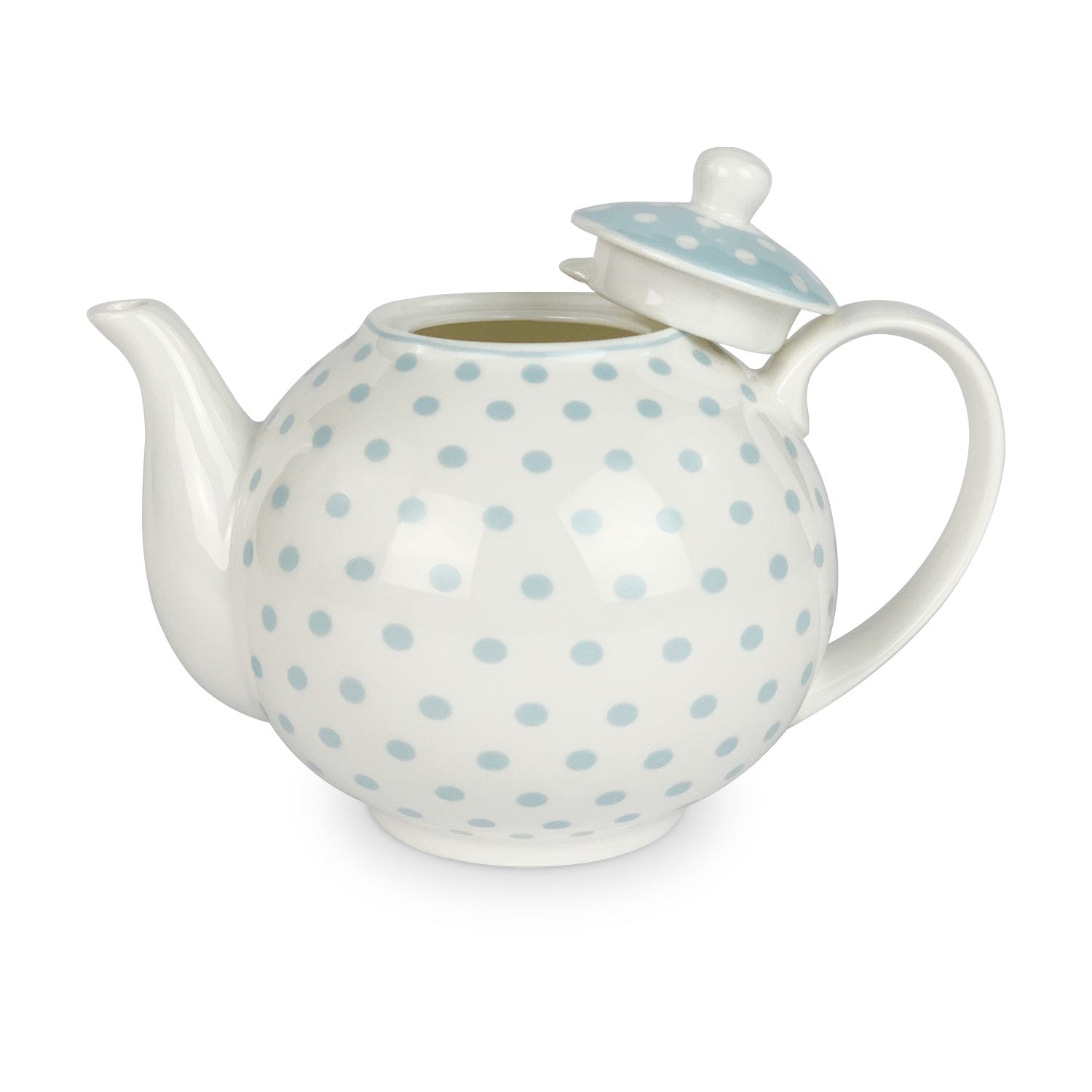 Teiera in porcellana Isabelle Rose a pois stile retrò con coperchio 1 litro 5037