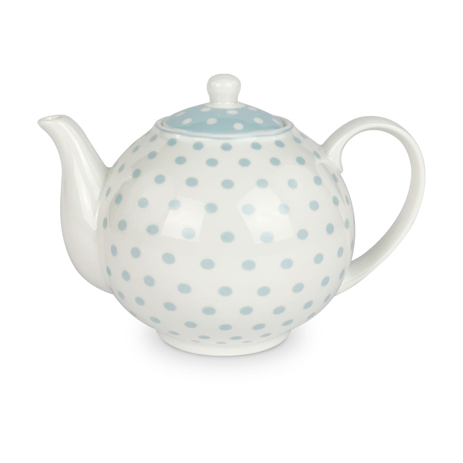Teiera in porcellana Isabelle Rose a pois stile retrò con coperchio 1 litro 5037