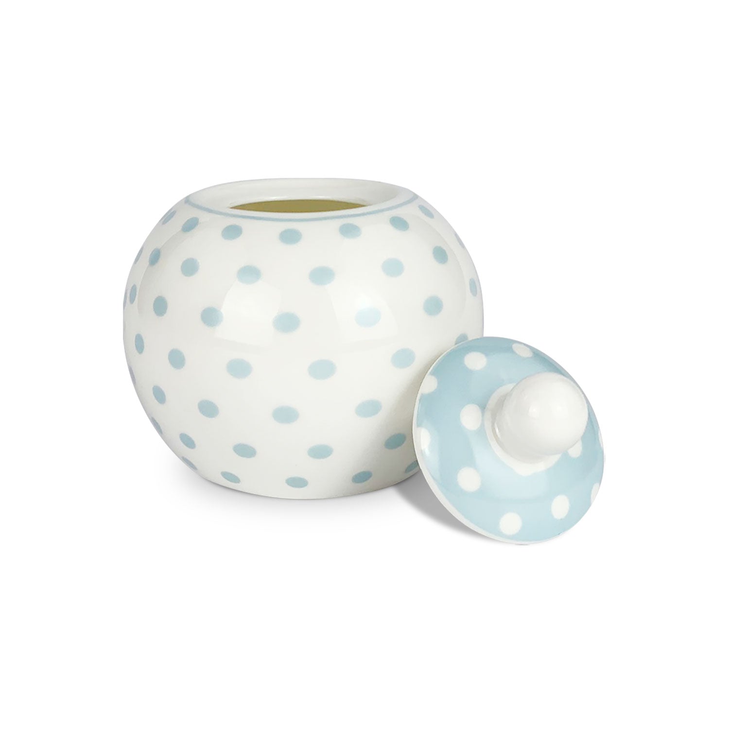 Zuccheriera in porcellana Isabelle Rose a pois Shabby chic rotonda 5063