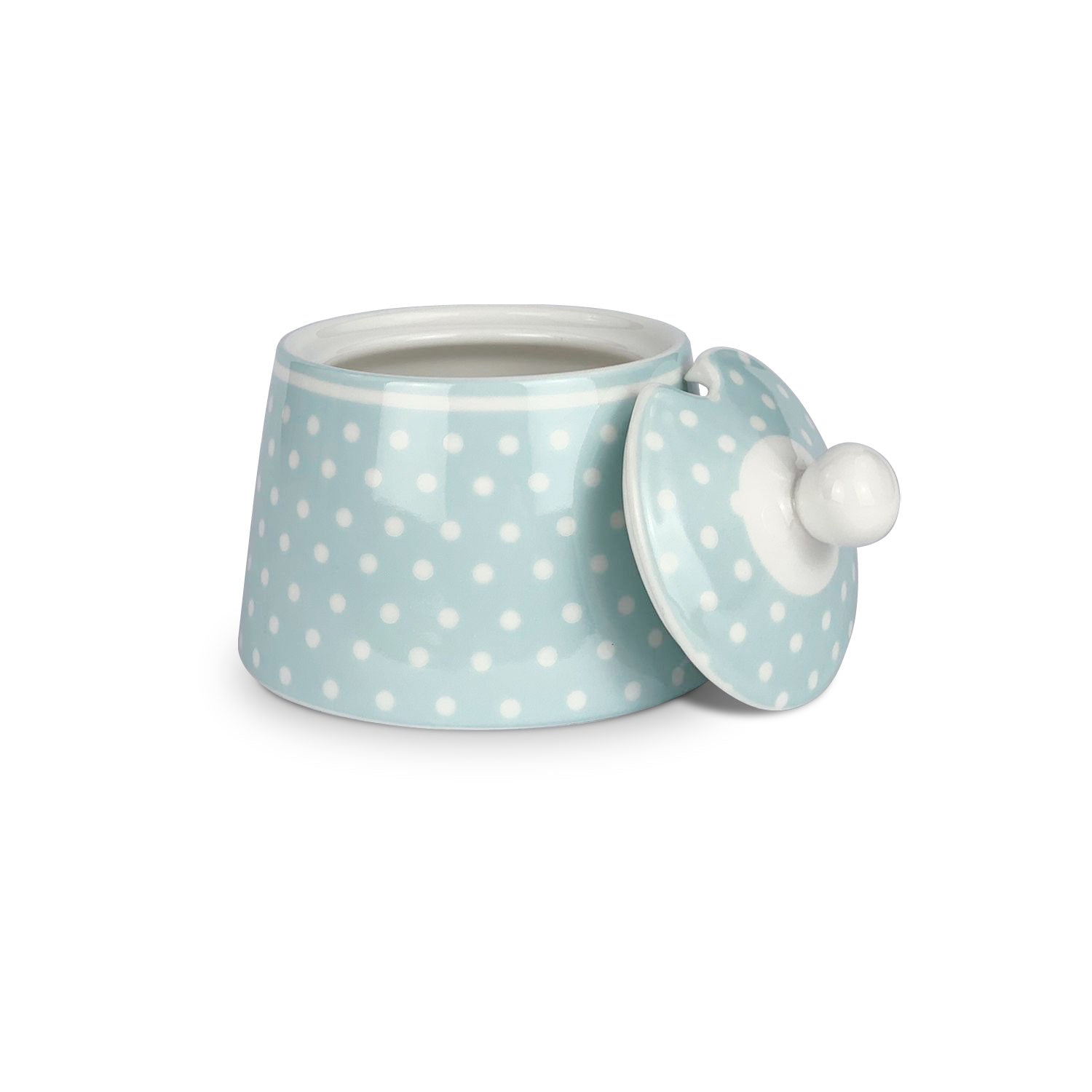 Zuccheriera in porcellana Isabelle Rose a pois Shabby chic rotonda 5068